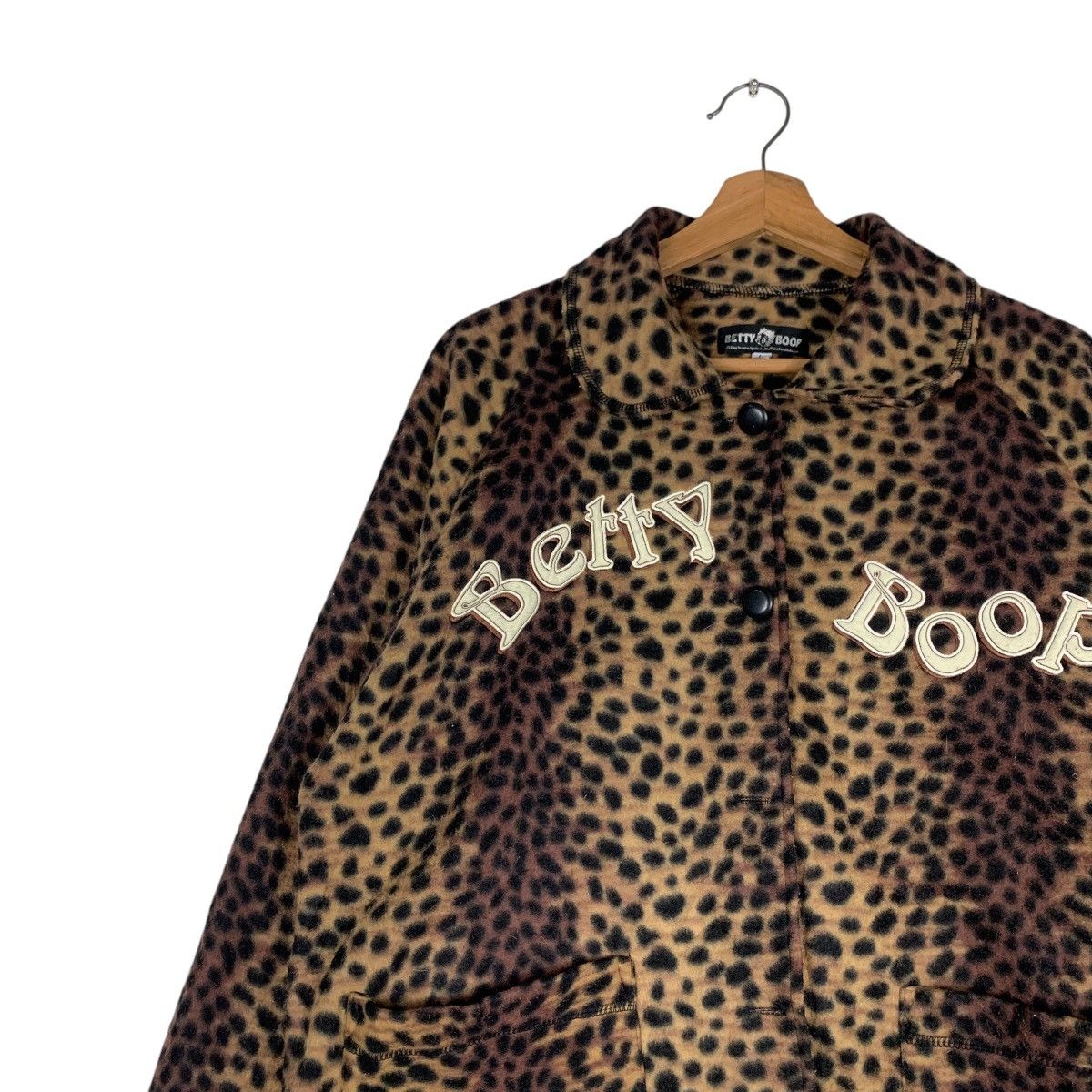 Cartoon Network BETTY BOOP Big Logo Cheetah Print Jacket #1395-C63 Size L / US 10 / IT 46 - 8 Thumbnail