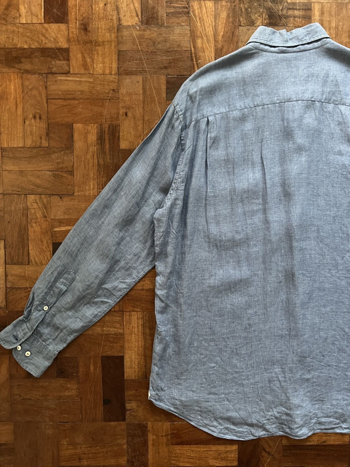 Loro Piana Loro Piana linen chambray shirt Size US XXL / EU 58 / 5 - 13 Thumbnail