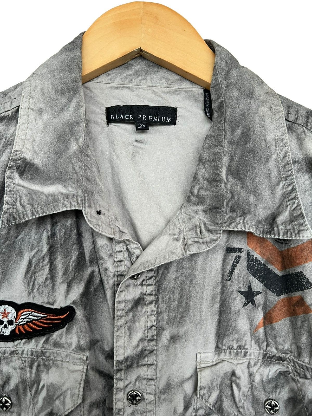 Affliction Affliction Bones Allover Backhit Goth Punk Button Up Shirt Size US XL / EU 56 / 4 - 8 Thumbnail