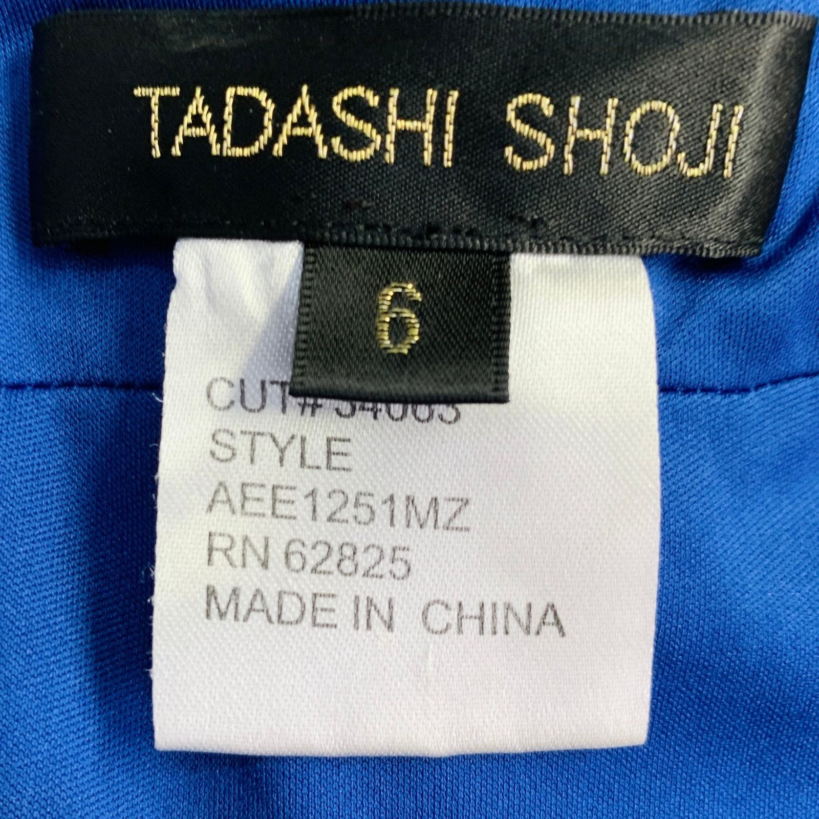 Tadashi Shoji Blue White Rayon Blend Lace Short Sleeve Cocktail Dress Size M / US 6-8 / IT 42-44 - 5 Thumbnail