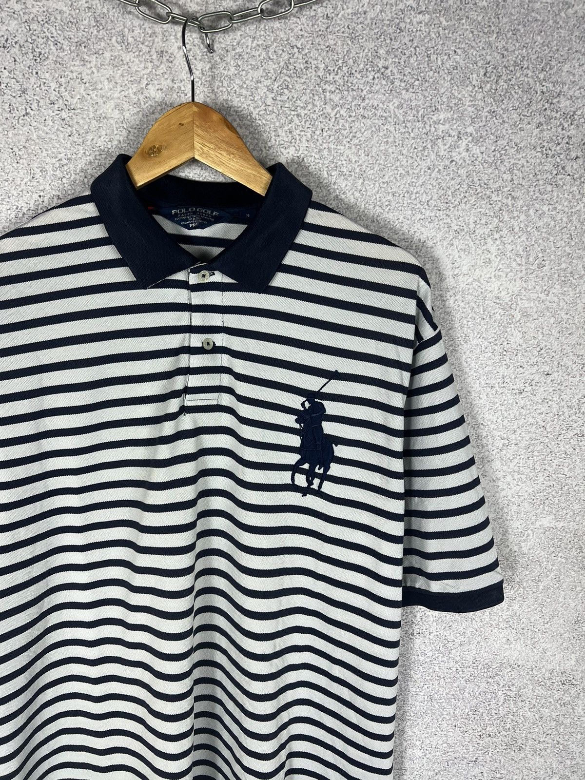 Polo Ralph Lauren Vintage Polo Ralph Lauren Golf Big Pony Striped Polo Shirt Size US XL / EU 56 / 4 - 2 Thumbnail