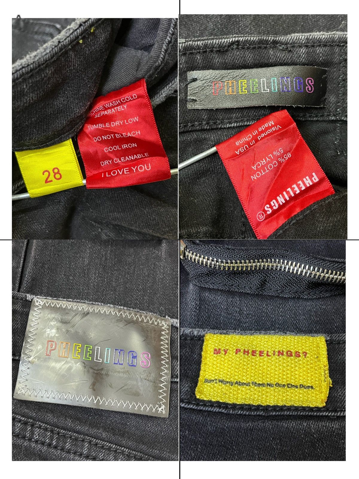 Le Grande Bleu (L.G.B.) SICK🔥PHEELINGS STACKED BONDAGE STRETCH COTTON FLARE JEANS Size US 30 / EU 46 - 23 Thumbnail