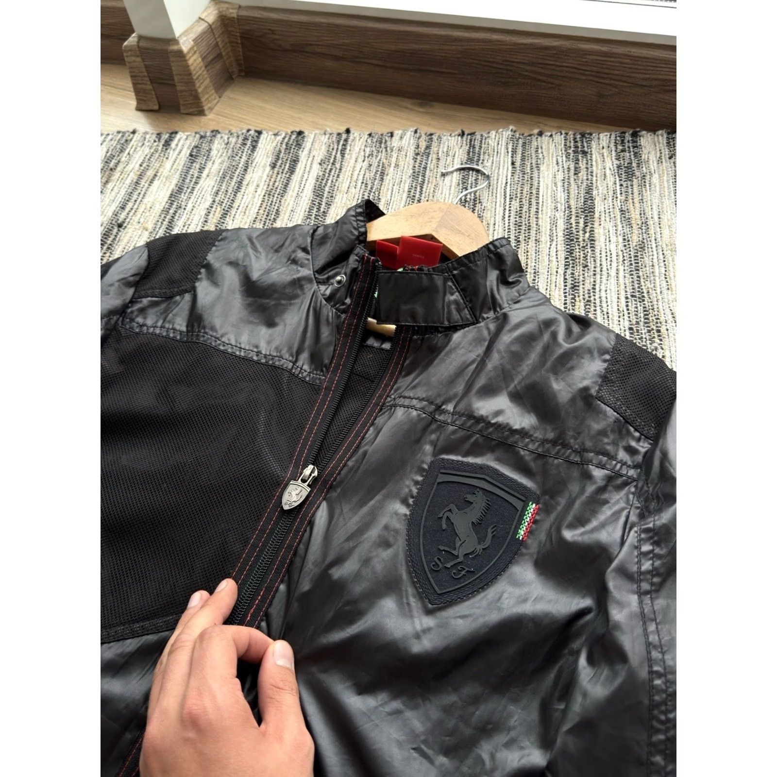 Puma VINTAGE Puma Ferrari Classic Nylon Zip Light Jacket Black M Men Size US M / EU 48-50 / 2 - 6 Thumbnail
