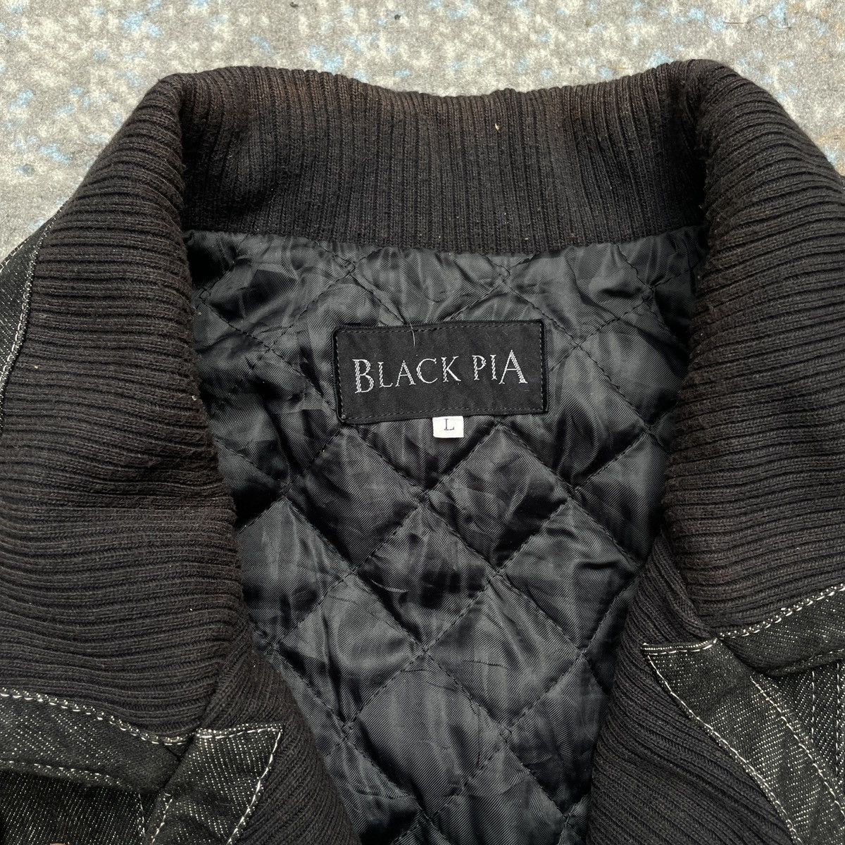 Japanese Brand Vintage Black Pia denim jacket stone black Size US L / EU 52-54 / 3 - 4 Thumbnail