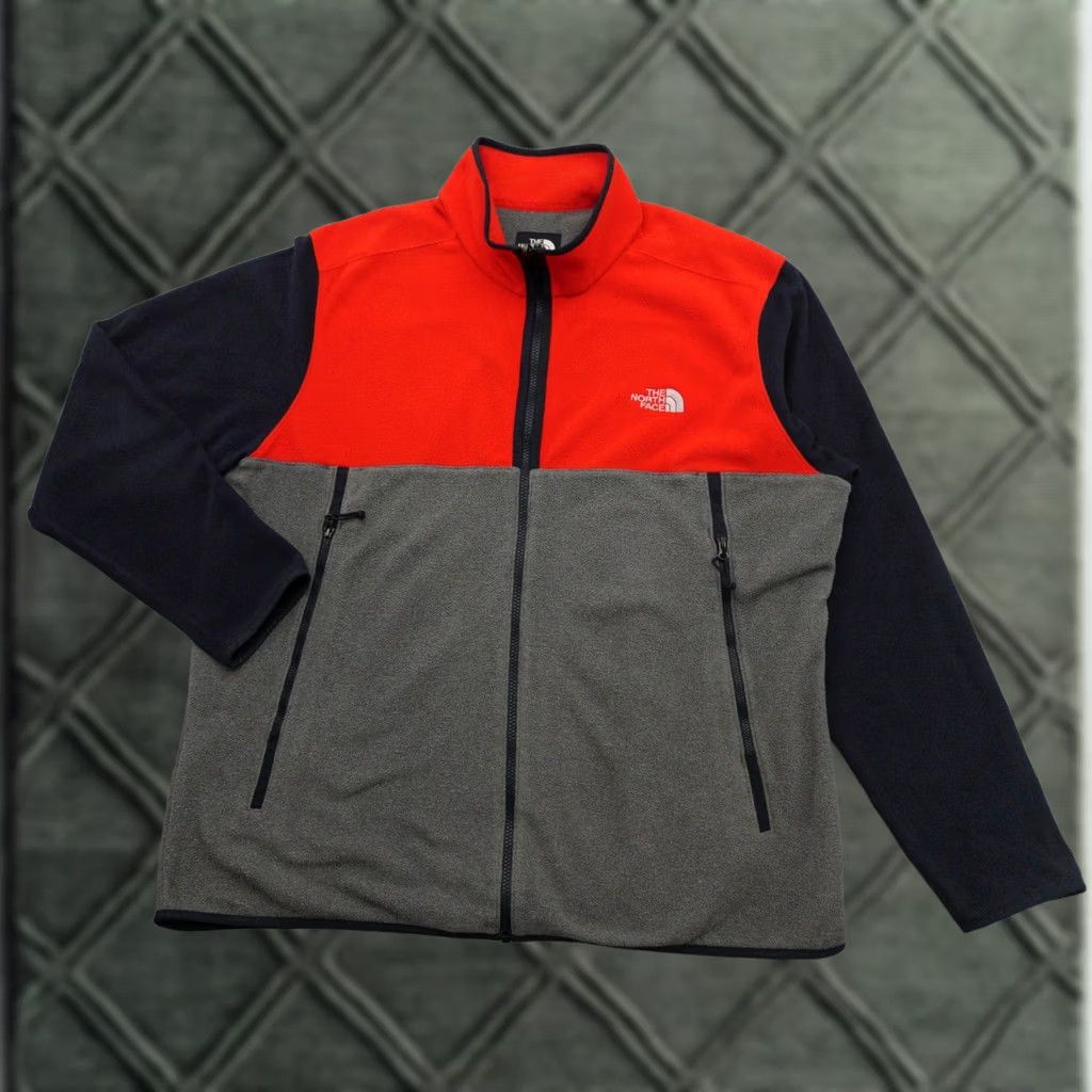 The North Face North Face Fleece Jacket Adult 2XL Gray Orange Blue Full Zip Outdoor Size US XXL / EU 58 / 5 - 1 Thumbnail