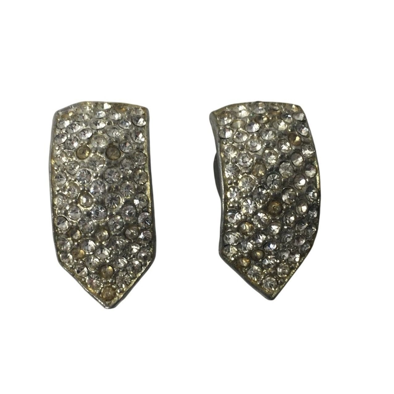 Other Brass Rhinestone Tiger Eye Clip On Earrings | Grailed