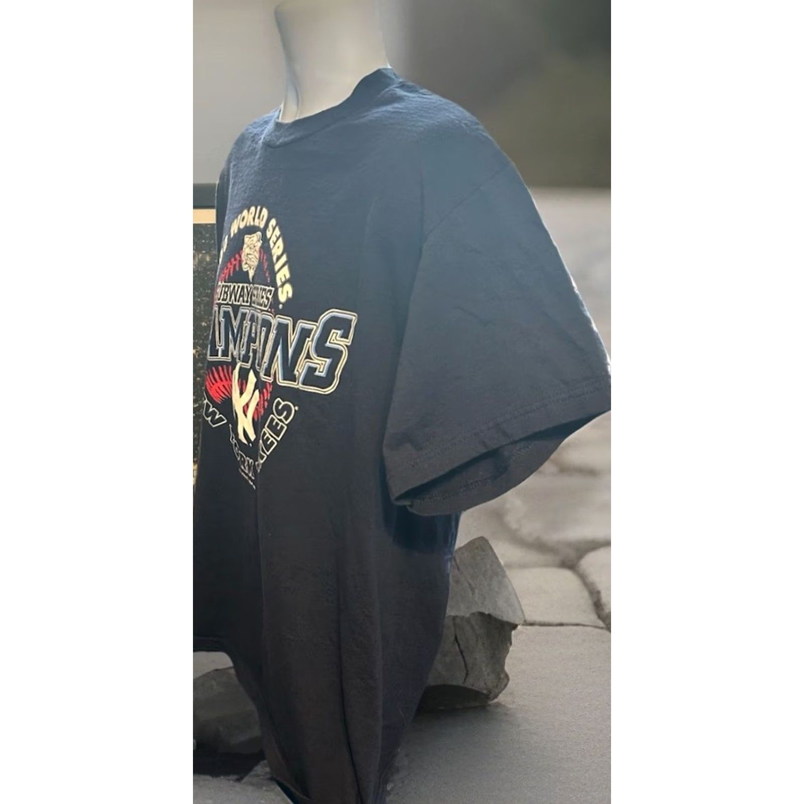 Logo Athletic VTG New York Yankees 2000 World Series Championship Shirt Men Large Navy Blue Size US L / EU 52-54 / 3 - 3 Thumbnail