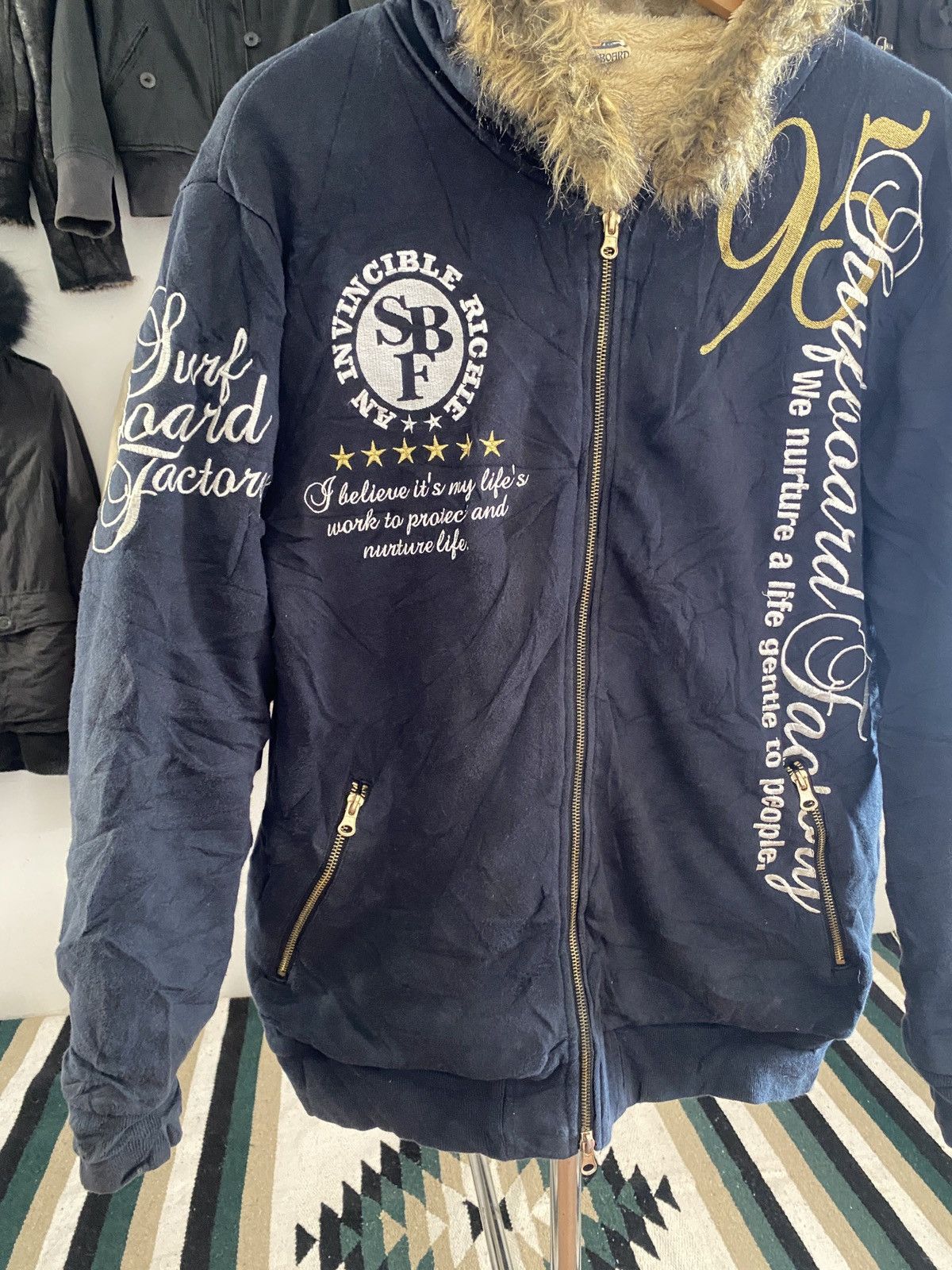 If Six Was Nine Japanese Surfboard Factory Zip Fur Hoodie Size US L / EU 52-54 / 3 - 3 Thumbnail