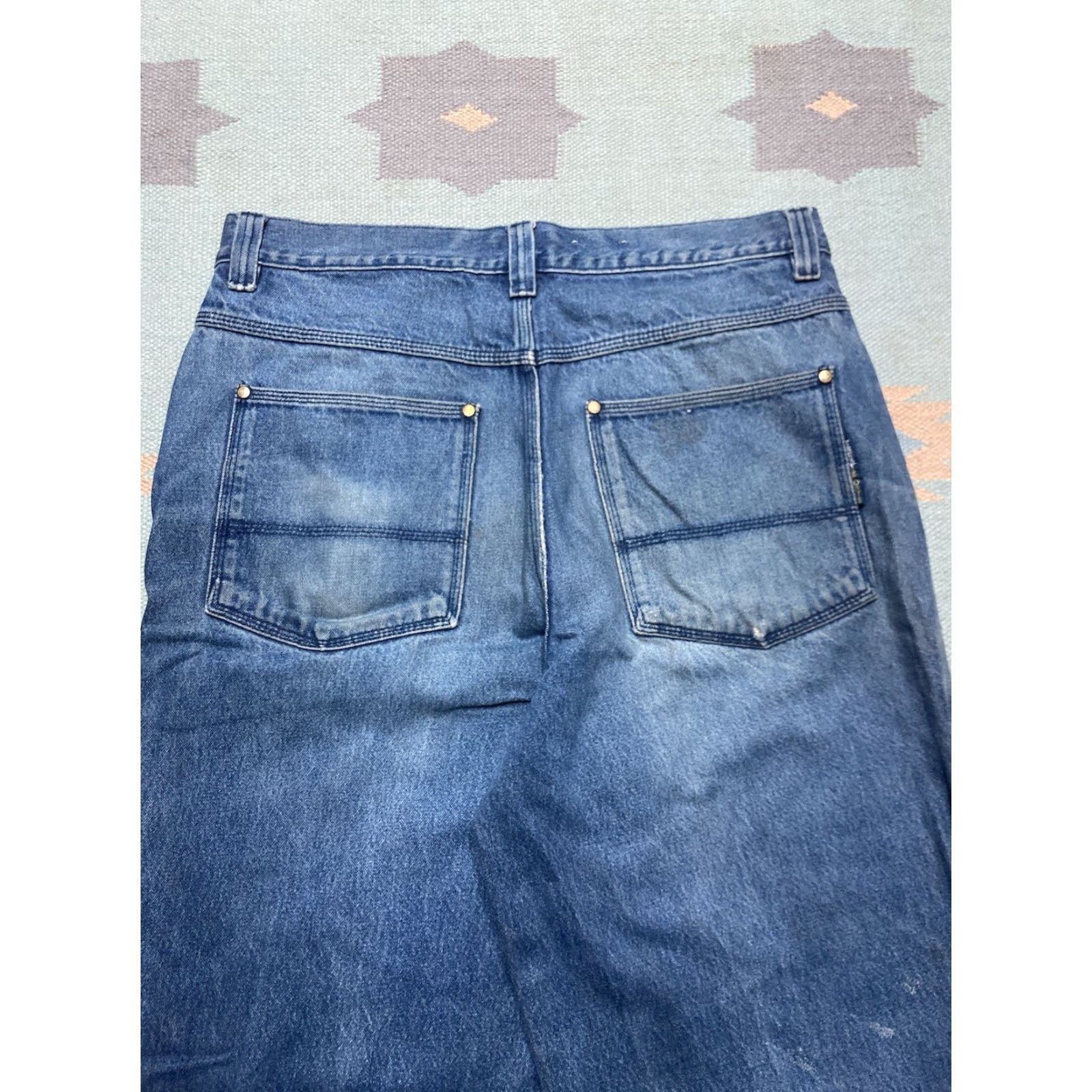 Vintage VINTAGE Trust Jeans - Men - 36x33 - Blue - Wide-Leg - Hip Hop - Baggy - 90s/2000s Grunge Size US 36 / EU 52 - 4 Thumbnail