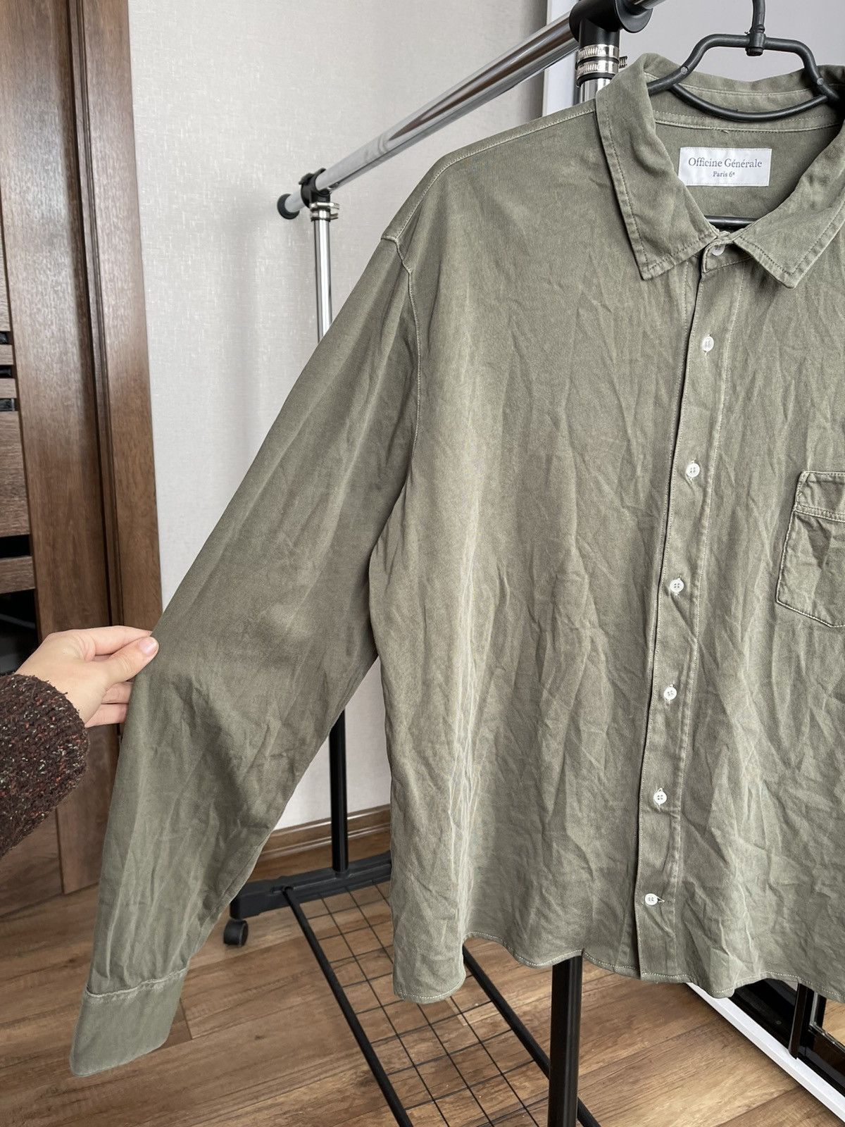 Officine Generale Officine Generale Paris Jersey Shirt Button Up Size US XL / EU 56 / 4 - 6 Thumbnail