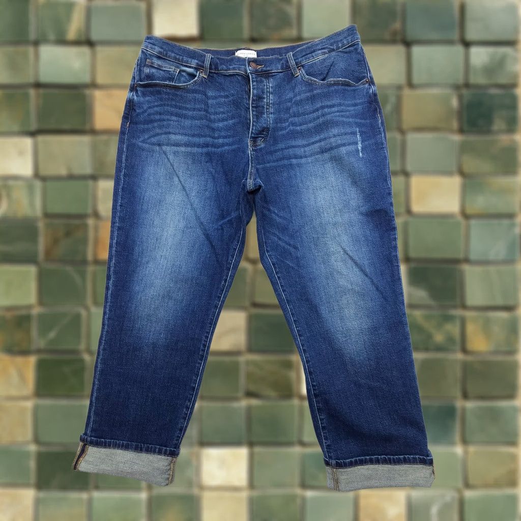 Olive VINTAGE Oliver Logan Ludlow Relaxed Jeans 34 Button Fly Mid Dark Blue 5-Pocket Womens Mens Size 24" / US 00 / IT 34 - 1 Thumbnail