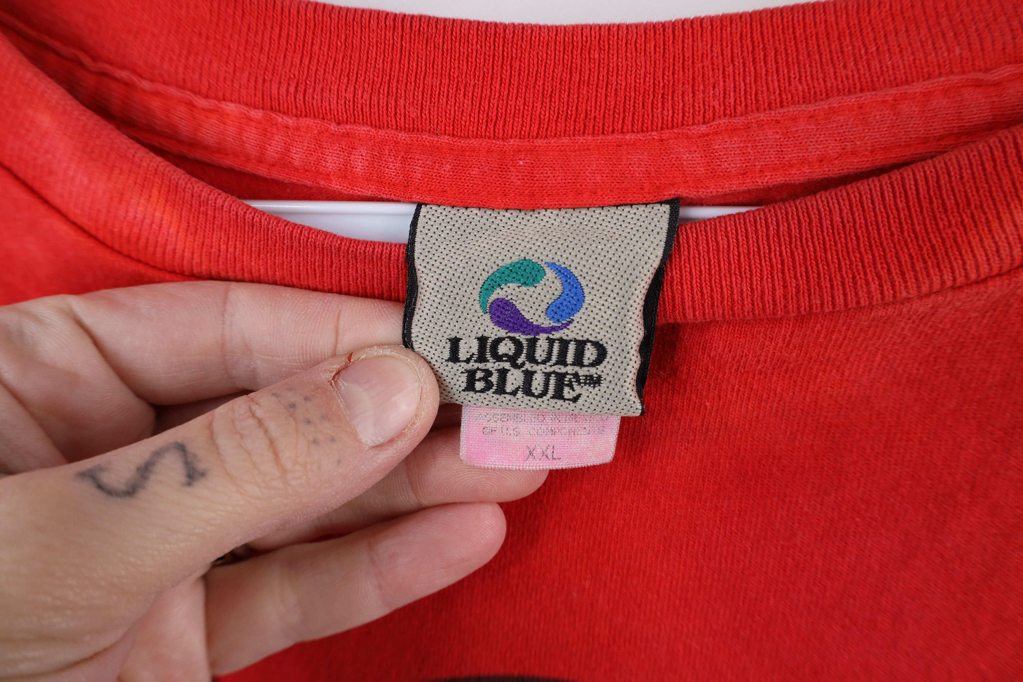 Liquid Blue × Vintage Vintage Y2K Liquid Blue Indianapolis 500 Acid Wash T-Shirt Size US XXL / EU 58 / 5 - 7 Thumbnail