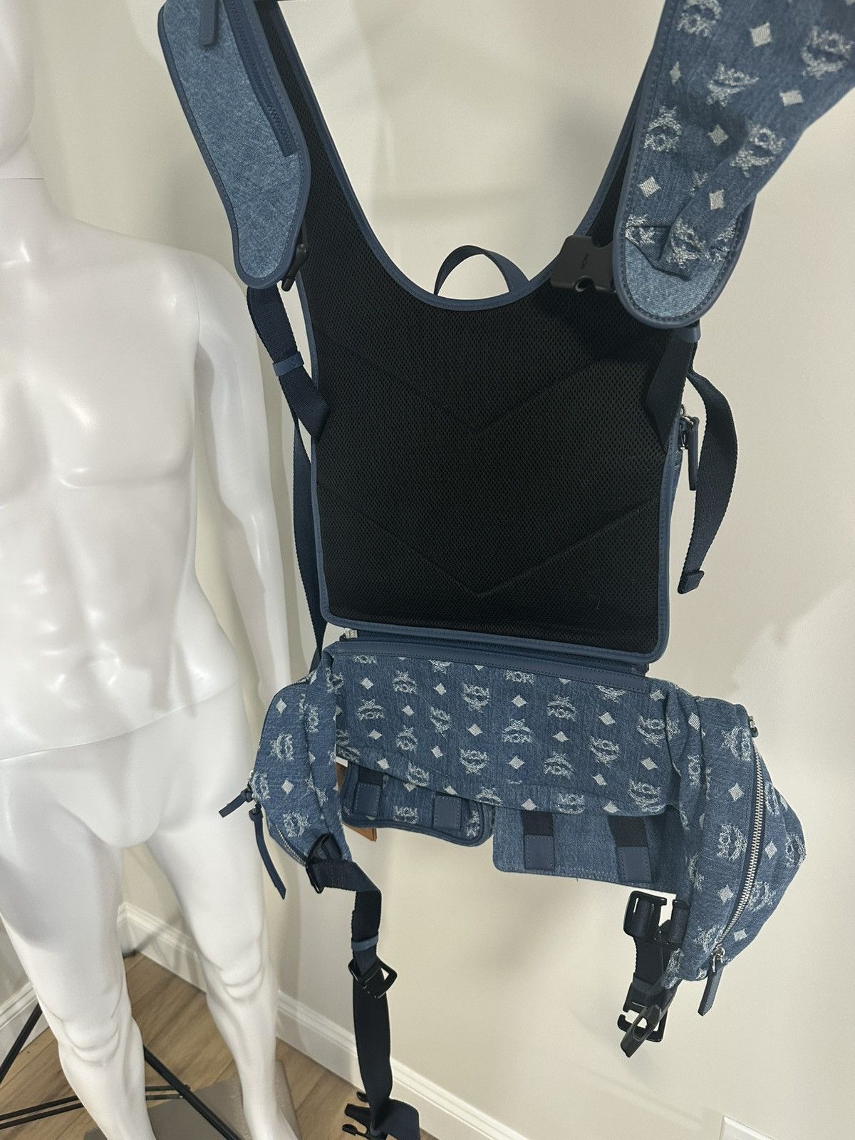 MCM MCM AREN MULTI BACKPACK DENIM Size ONE SIZE - 9 Thumbnail