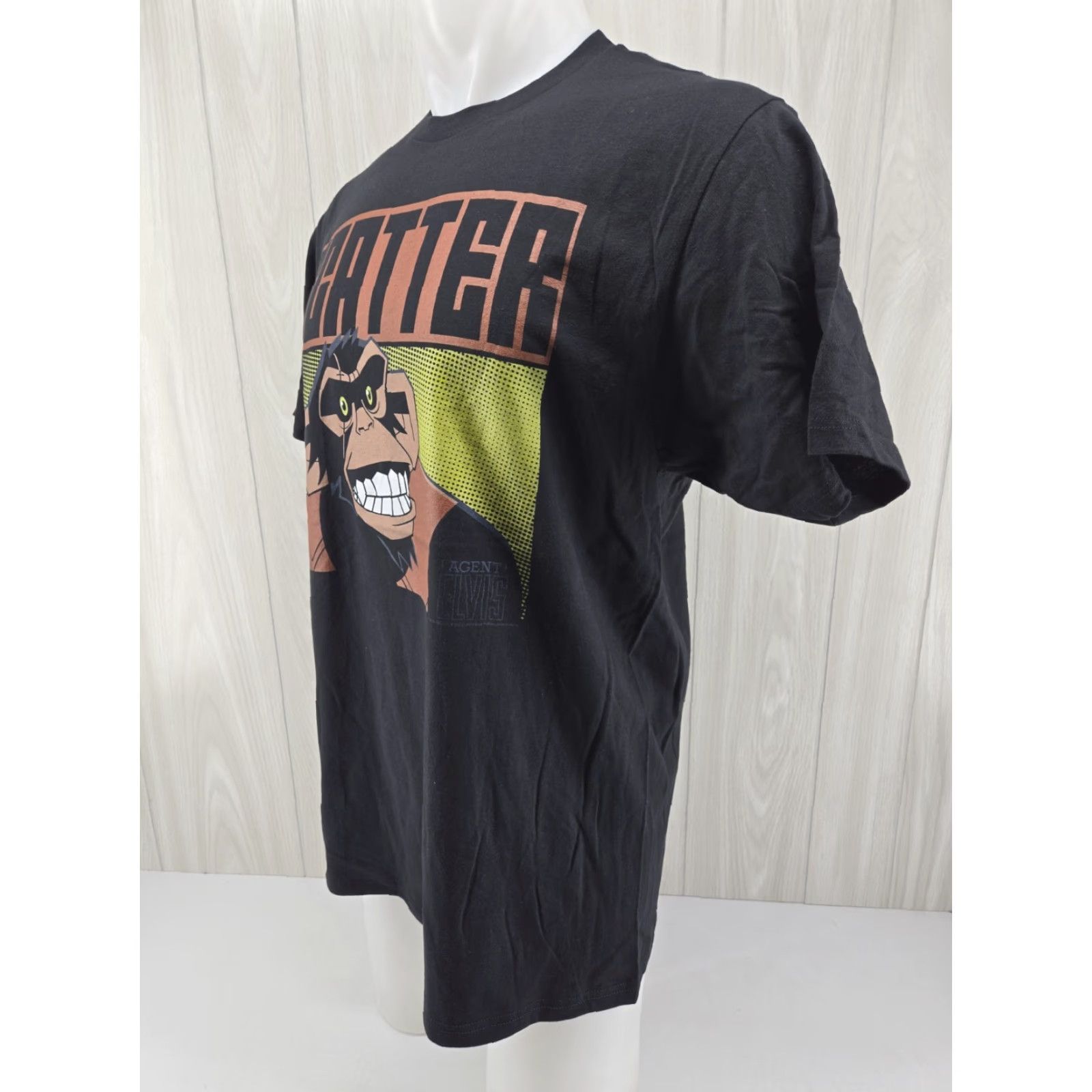 Vintage Agent Elvis Scatter Shirt T-Shirt Size Large Men's Black Cotton Regular 90s Cartoon Holiday School T-Shirt Size US L / EU 52-54 / 3 - 4 Thumbnail