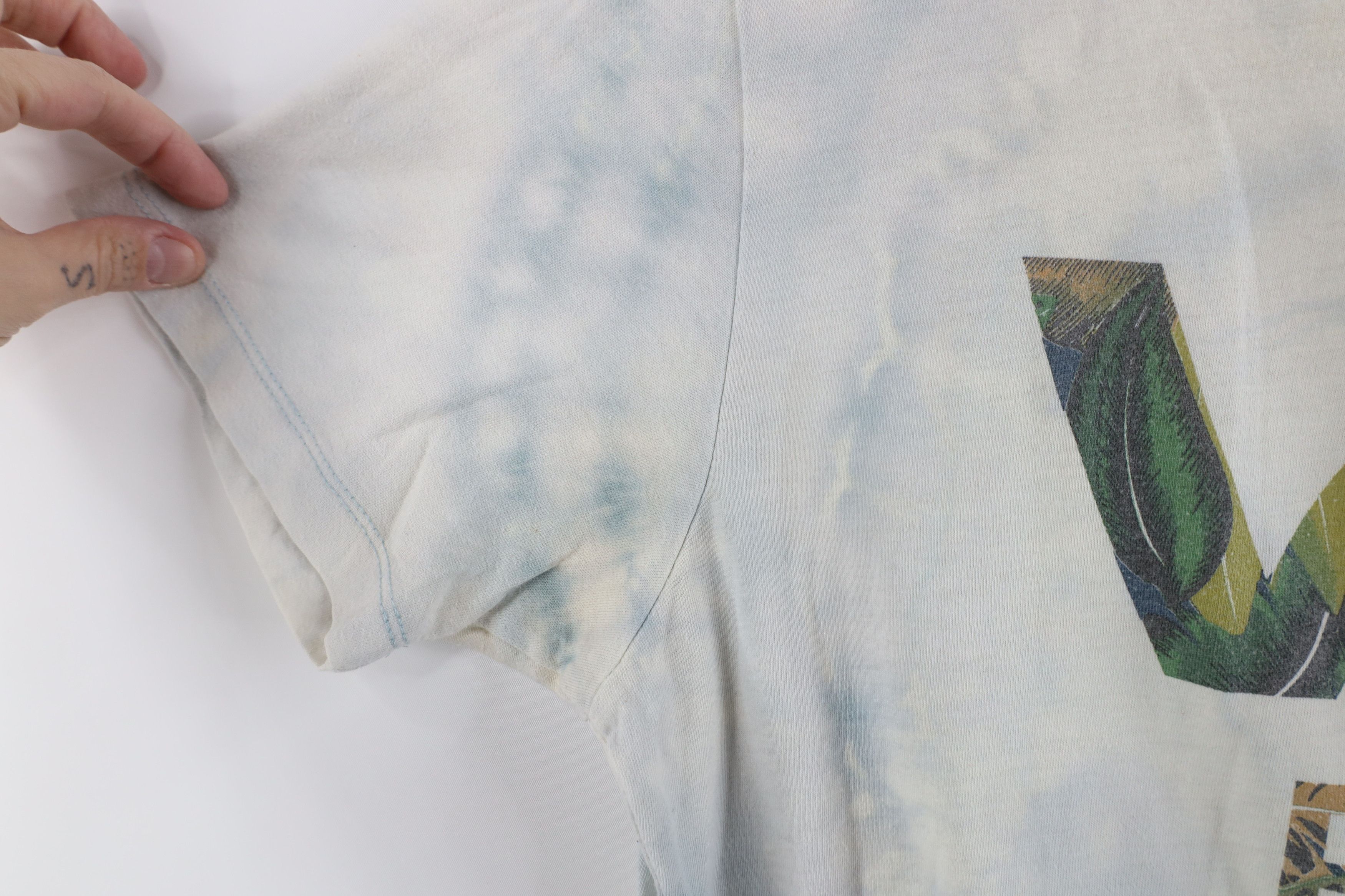 RVCA × Vintage RVCA Ruca Skateboarding Spell Acid Wash Flower Knit T-Shirt Size US M / EU 48-50 / 2 - 5 Thumbnail