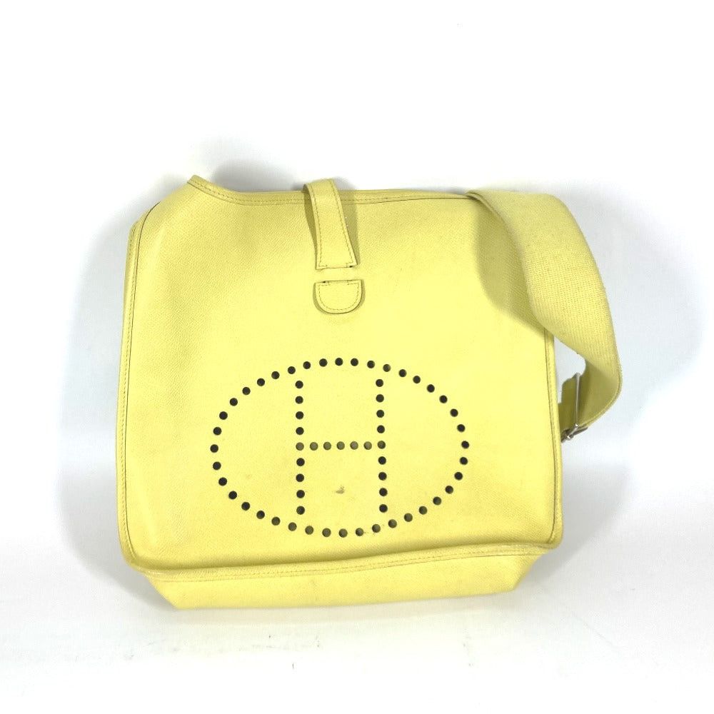 Hermes Hermes Diagonal Hanging (E.G. Of A Rocket) Briefcase Evelyn 3 Gm Punched Logo Shoulder Bag Epson Women Lime Yellow Size ONE SIZE - 1 Thumbnail