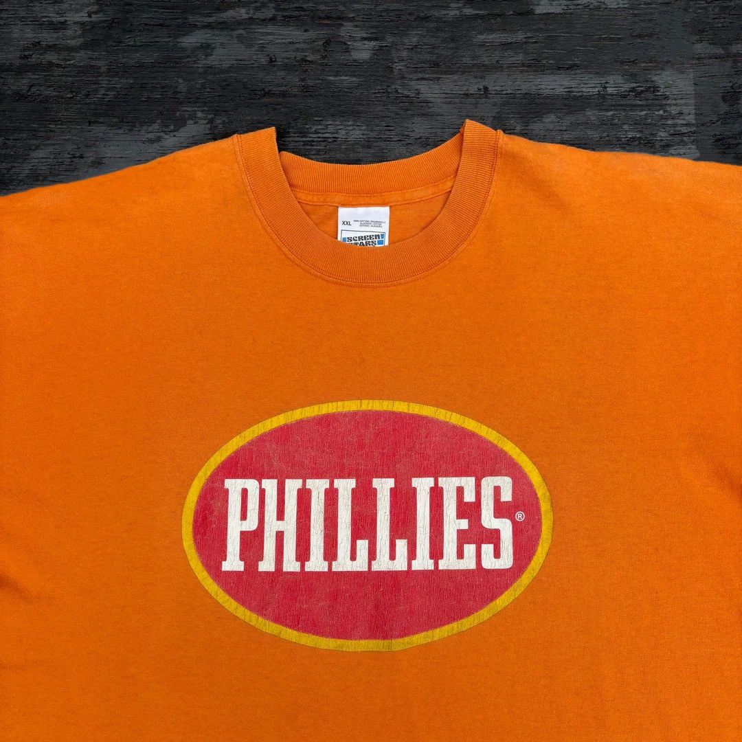 Vintage Phillies 1990 90s Vintage Logo Blunt Rare USA T-Shirt Size US XXL / EU 58 / 5 - 2 Thumbnail