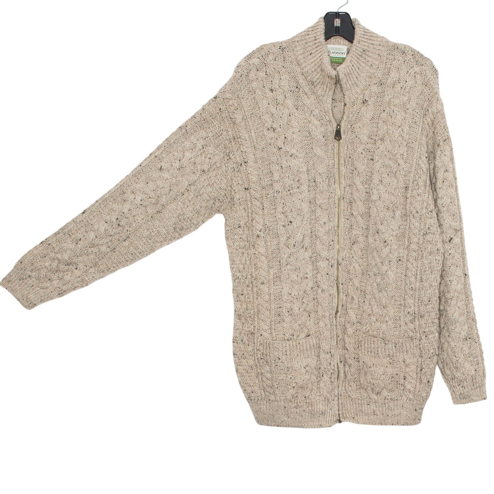Other Shannon Woolen Mills Sweater Wool Cable Knit Full Zip Large Size L / US 10 / IT 46 - 11 Thumbnail