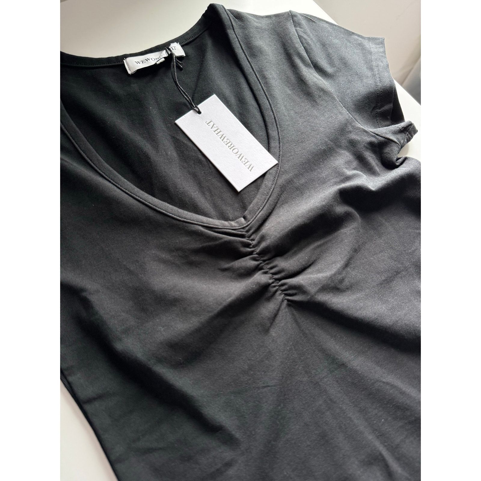 REVOLVE New Weworewhat Ruched Tee - Black - Small Size S / US 4 / IT 40 - 3 Thumbnail