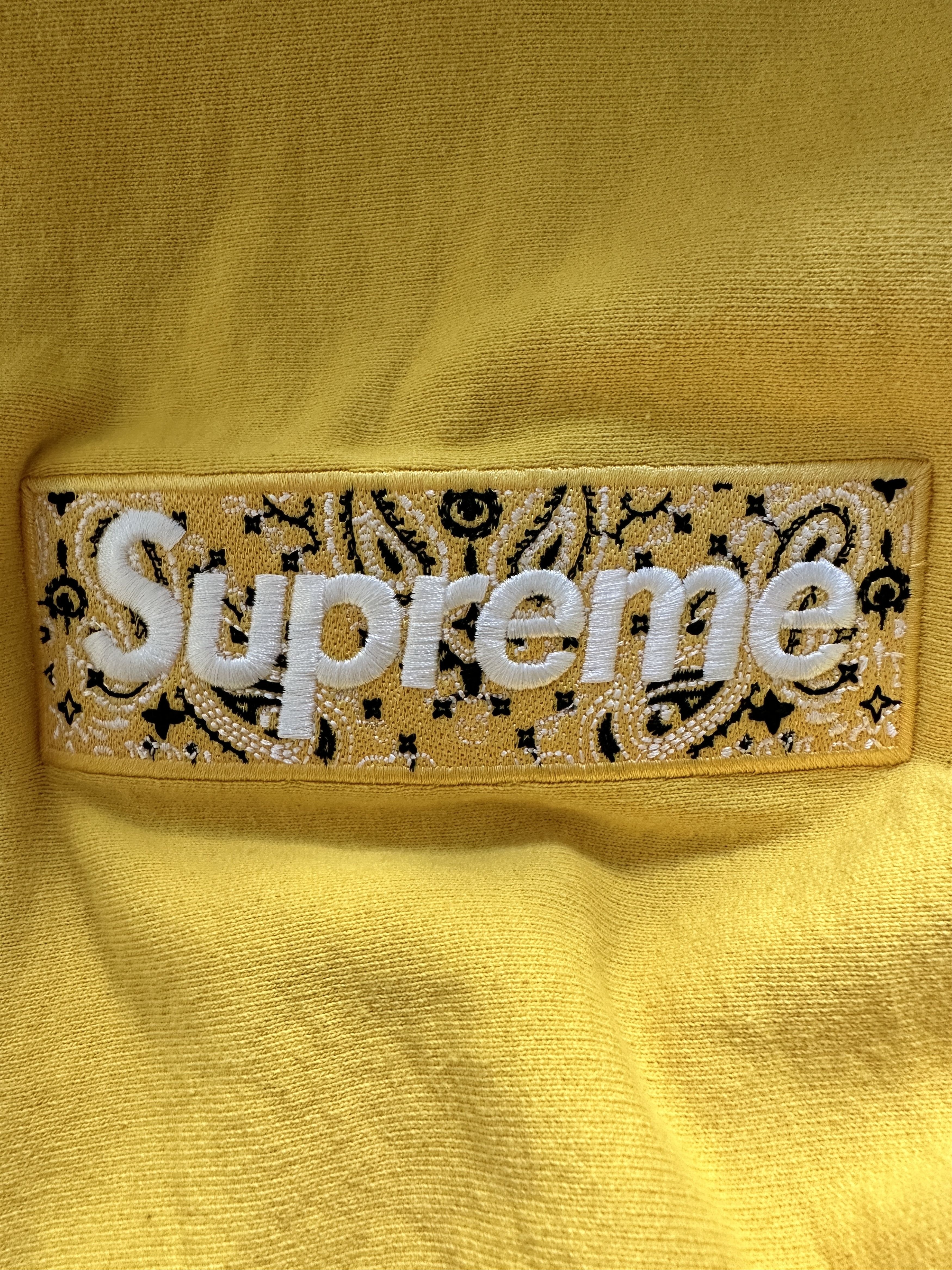 Supreme Bandana Box Logo Tee Yellow