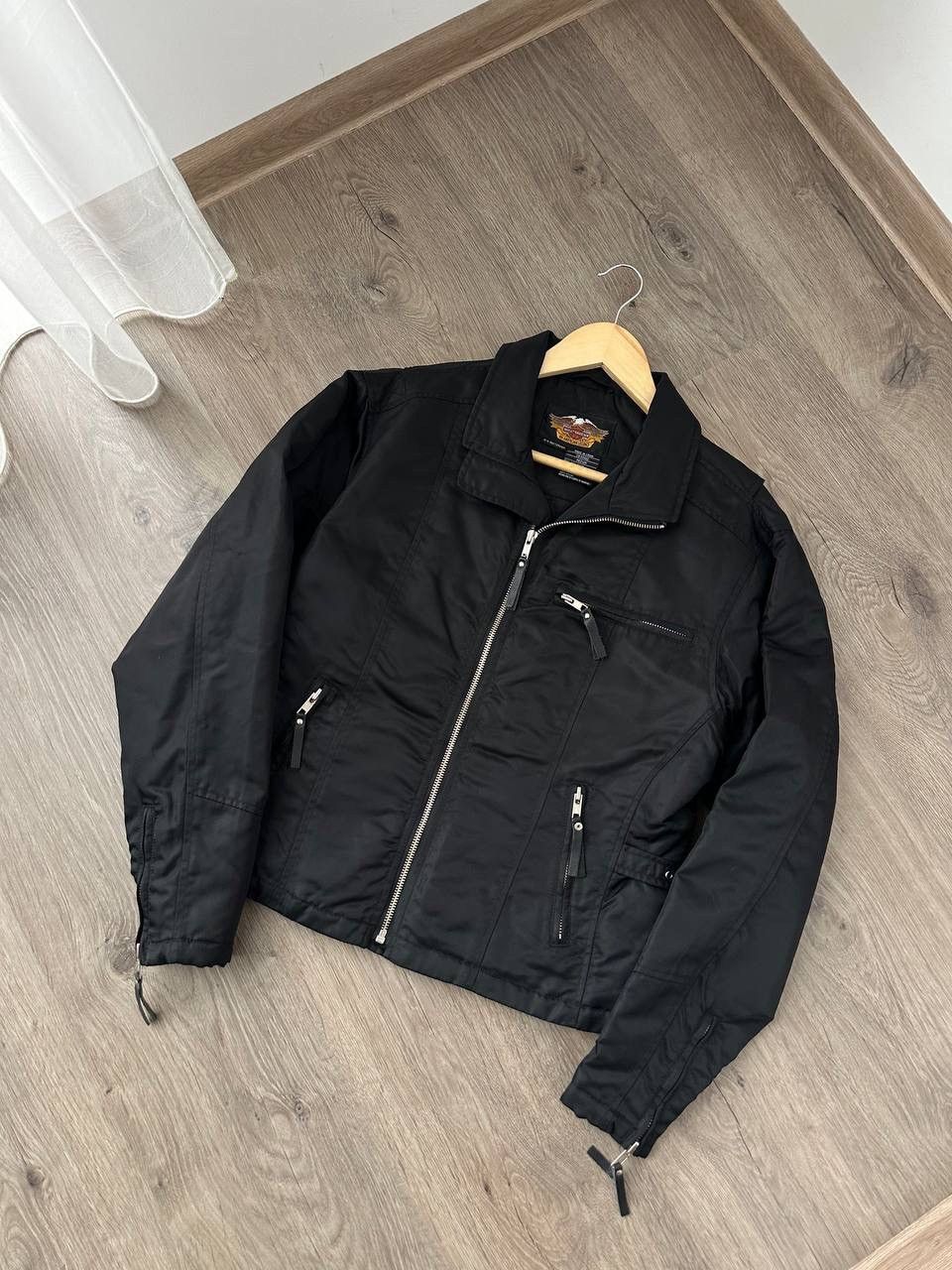 Harley Davidson × Vintage Vintage Harley Davidson Black Moto Big Logo Jacket Size US M / EU 48-50 / 2 - 5 Thumbnail