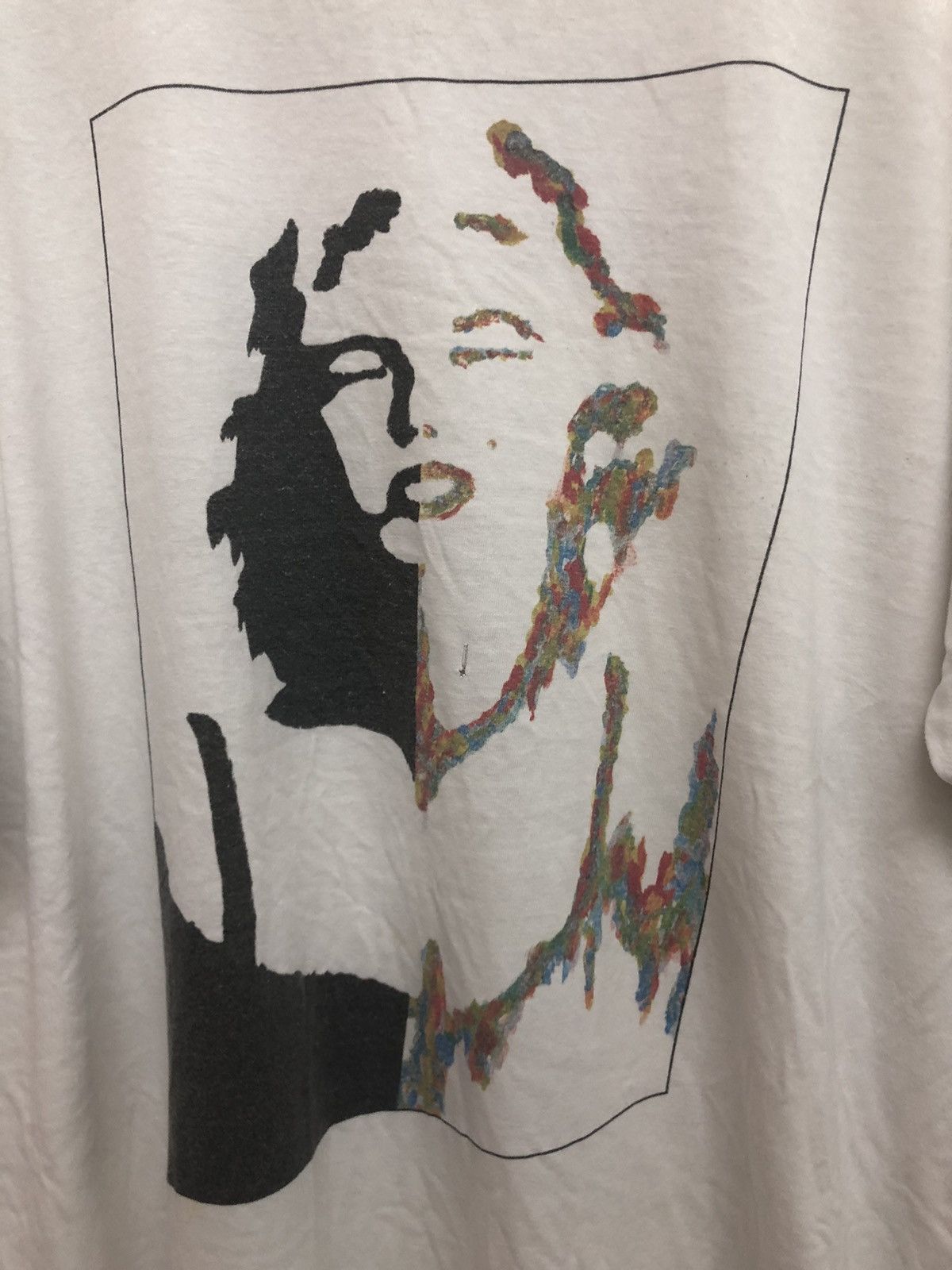 Vintage MON RYTHME MARILYN MONROE GRAPHIC ART BEAUTY DISTRESSED TEE Size US XXL / EU 58 / 5 - 9 Thumbnail