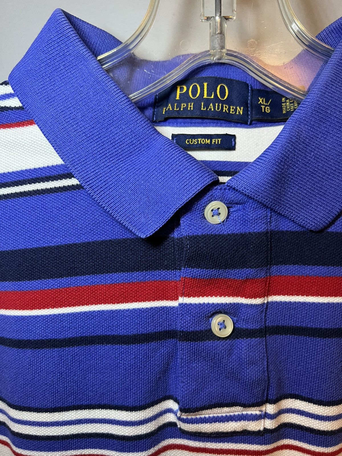 Polo Ralph Lauren Vintage Polo Ralph Lauren multicoloured stripe polo shirt Size US XL / EU 56 / 4 - 3 Thumbnail