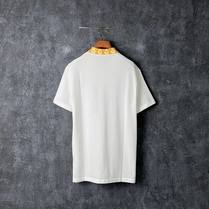 Versace Versace White cotton short-sleeved polo shirt Size US XXL / EU 58 / 5 - 2 Thumbnail