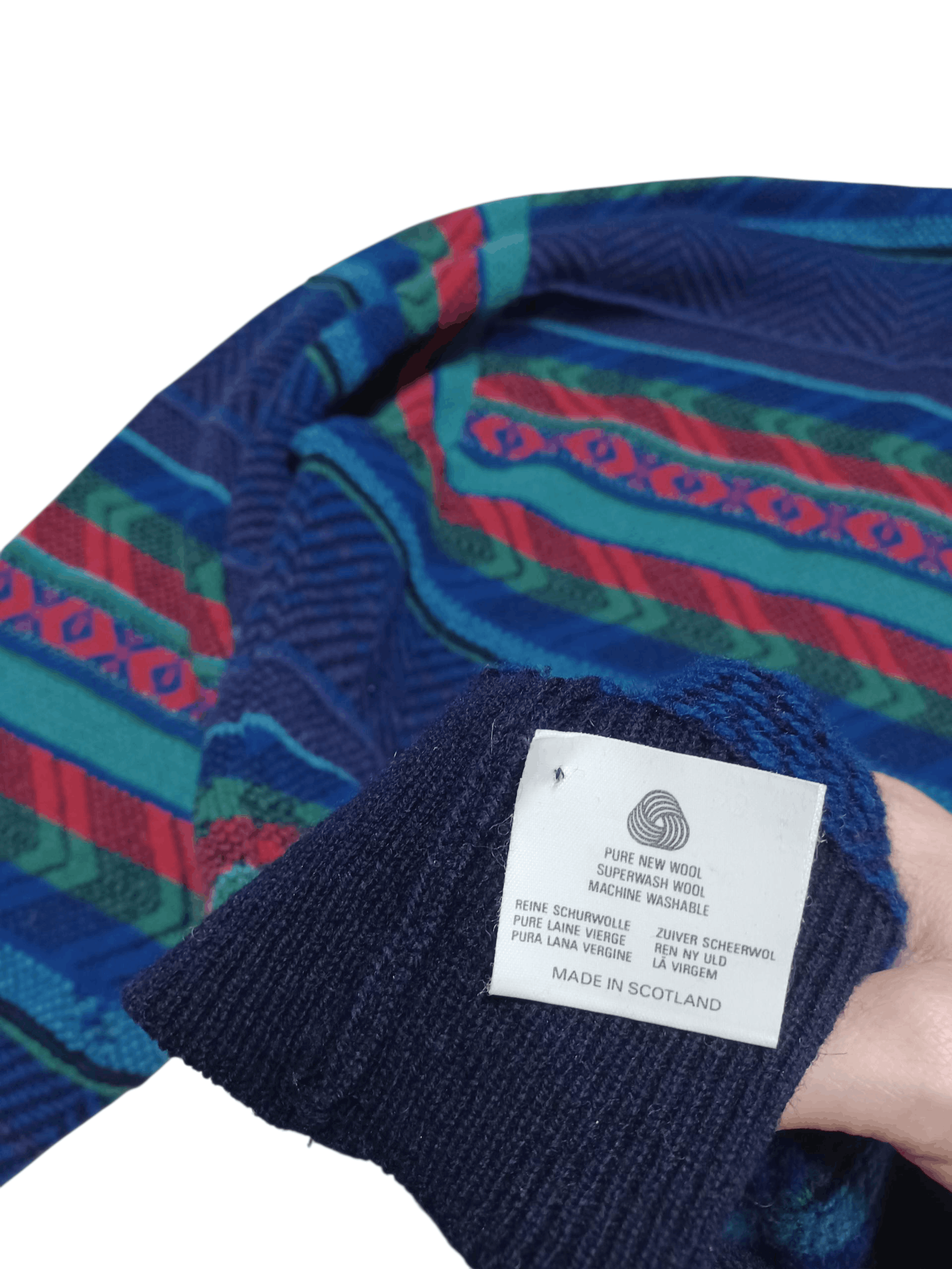 Pringle Of Scotland PRINGLE OF SCOTLAND VINTAGE 100% WOOL COOGI STYLE SWEATER Size US XXL / EU 58 / 5 - 4 Thumbnail