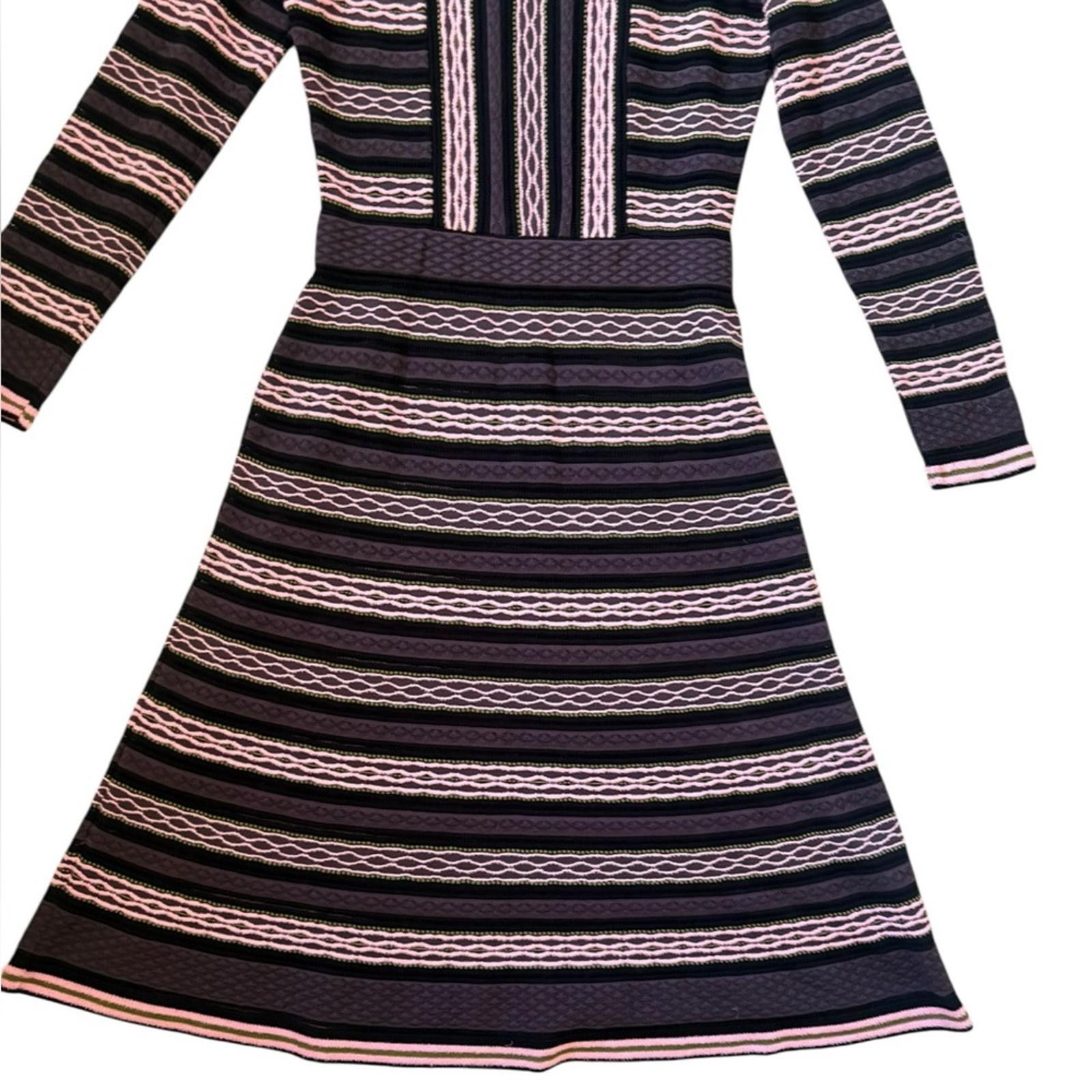 Missoni M Missoni Signature Knit Long Sleeve A-Line Dress Size M / US 6-8 / IT 42-44 - 2 Thumbnail