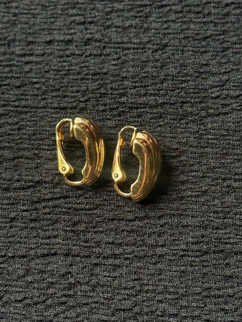 Dior CHRISTIAN DIOR Gold Tone Clip-On Earrings Size ONE SIZE - 5 Thumbnail