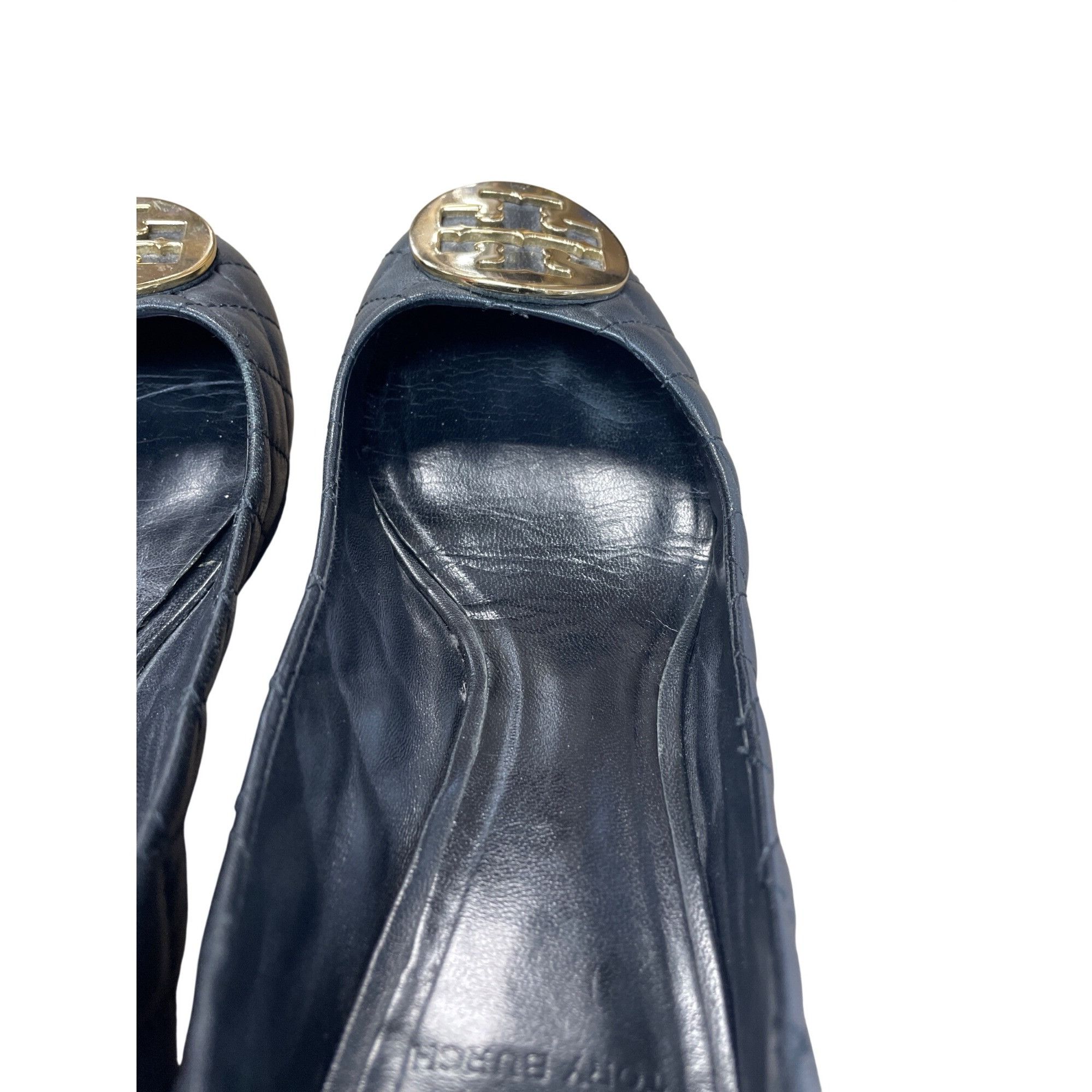 Tory Burch Tory Burch Womans Black Leather quilted 2.5" Slip on heels Size US 6 / IT 36 - 7 Thumbnail