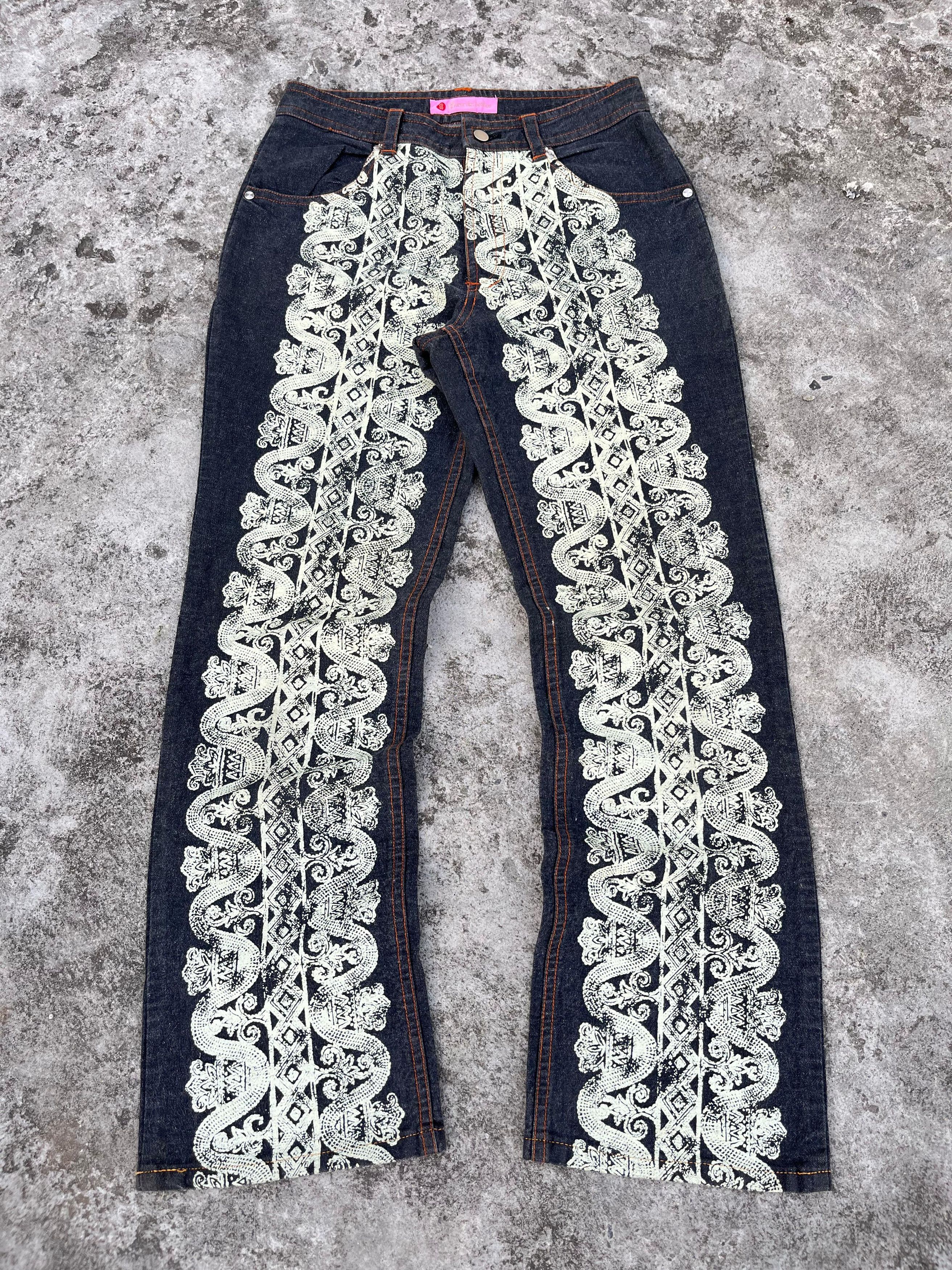 Japanese Brand Vintage Sucer Des Bonbon Style Of Hysteric Snake Pants Size 27" / US 4 / IT 40 - 1 Thumbnail