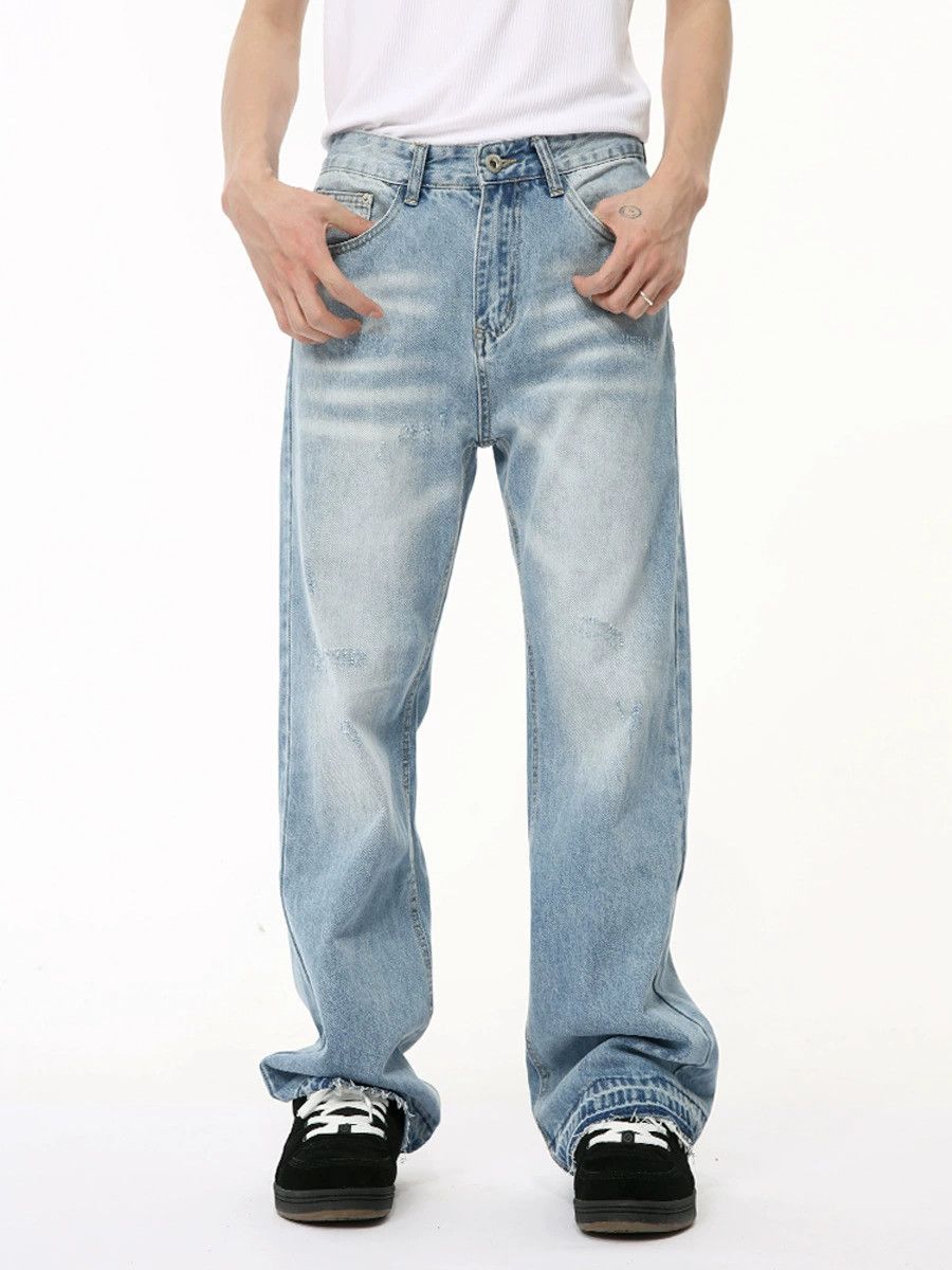 Jean American basic simple washed flared jeans casual Size US 32 / EU 48 - 1 Thumbnail