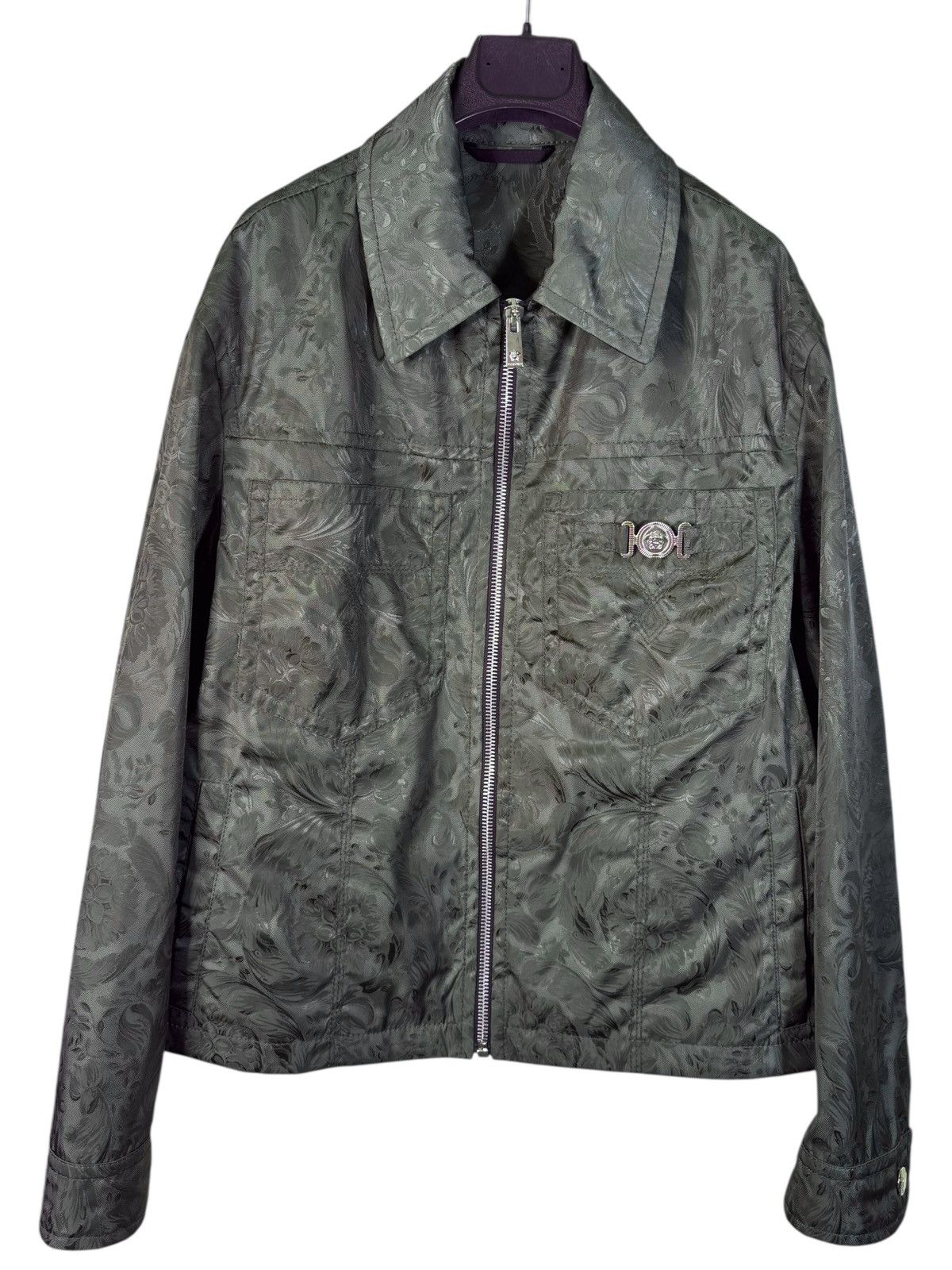Versace Versace Green Baroque Jacquard Jacket Sz 48 Size US M / EU 48-50 / 2 - 1 Thumbnail