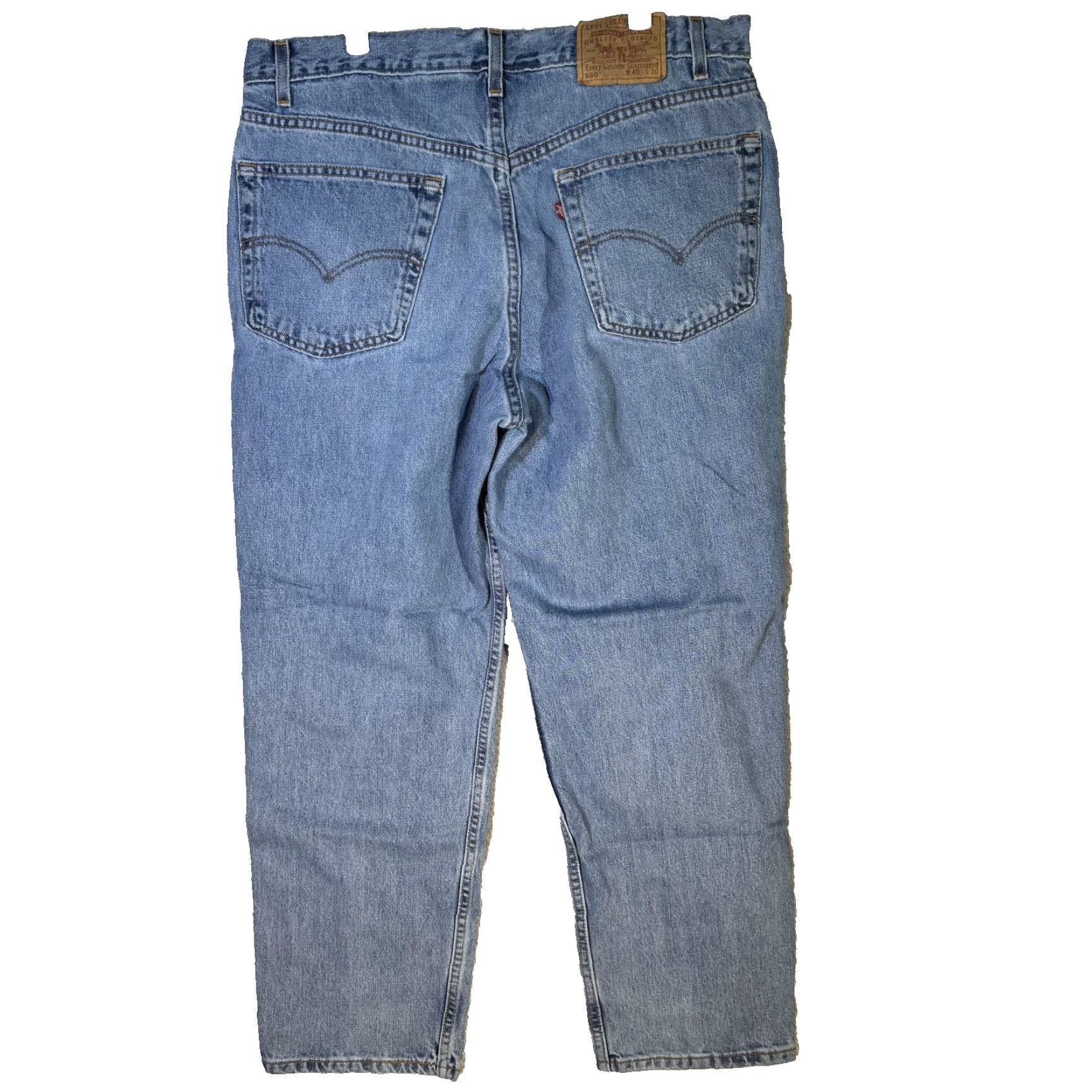 Levi's VINTAGE Levi's 550 Jeans Mens 40x30 Blue Relaxed Fit Tapered Leg Made USA 90s Denim Size US 40 / EU 56 - 2 Thumbnail