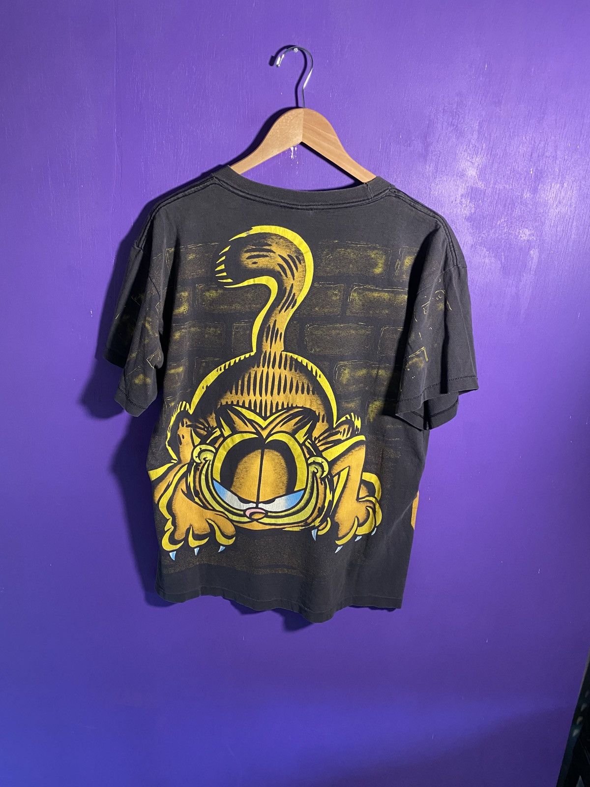 Other Vintage 90s Garfield big face faded t-shirt Size US L / EU 52-54 / 3 - 2 Thumbnail
