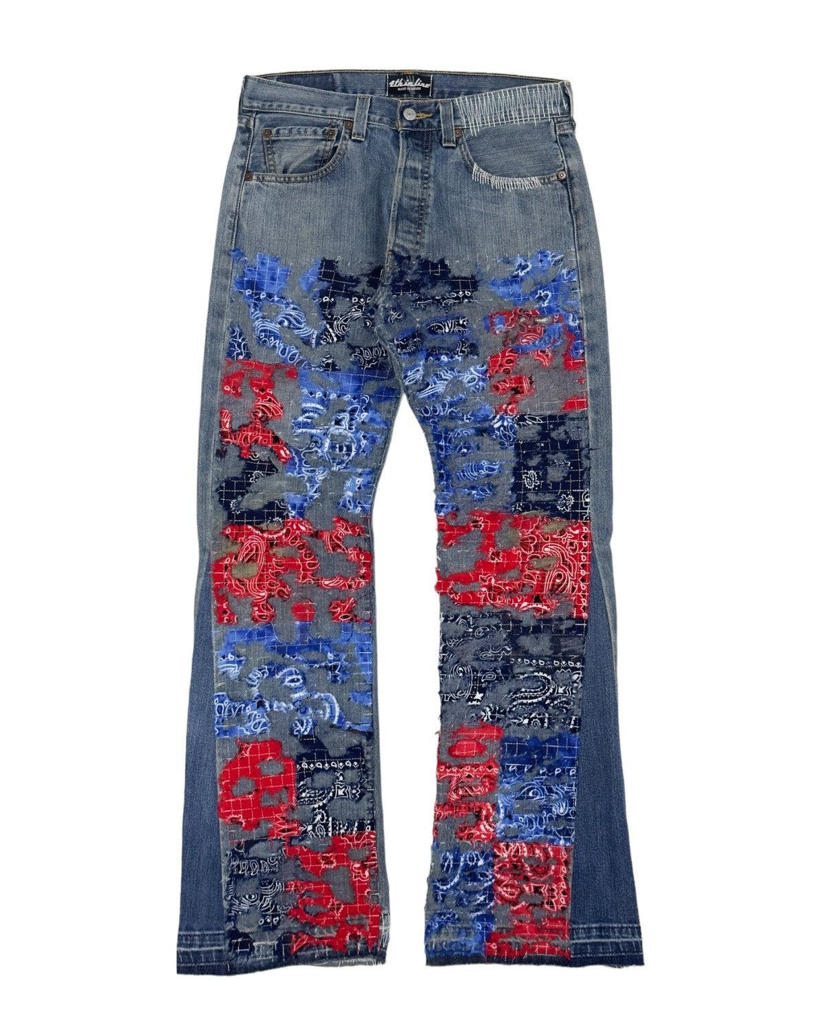 image of Levis Bandana Flared Denim in Blue, Men's (Size 32)