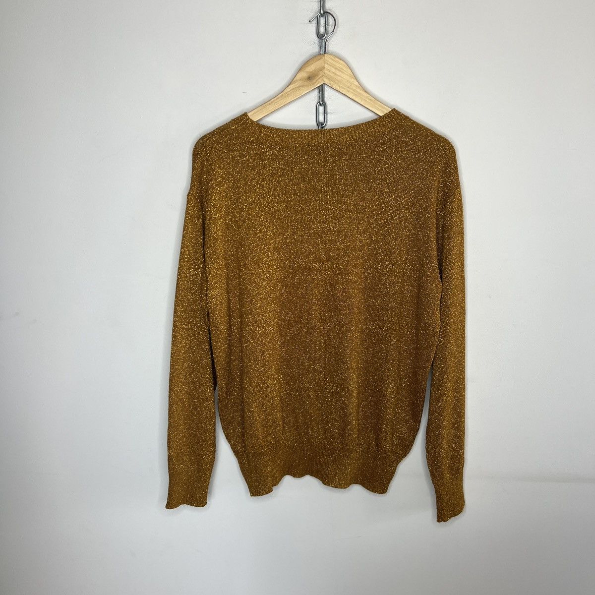 Dries Van Noten Dries Van Noten Gold Glitter Sweater Jumper Size S / US 4 / IT 40 - 8 Thumbnail