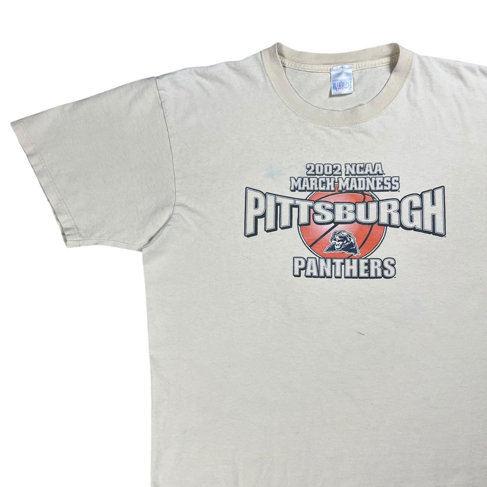 Vintage 2002 Pitt Panthers Basketball March Madness faded tee Size US XL / EU 56 / 4 - 4 Thumbnail