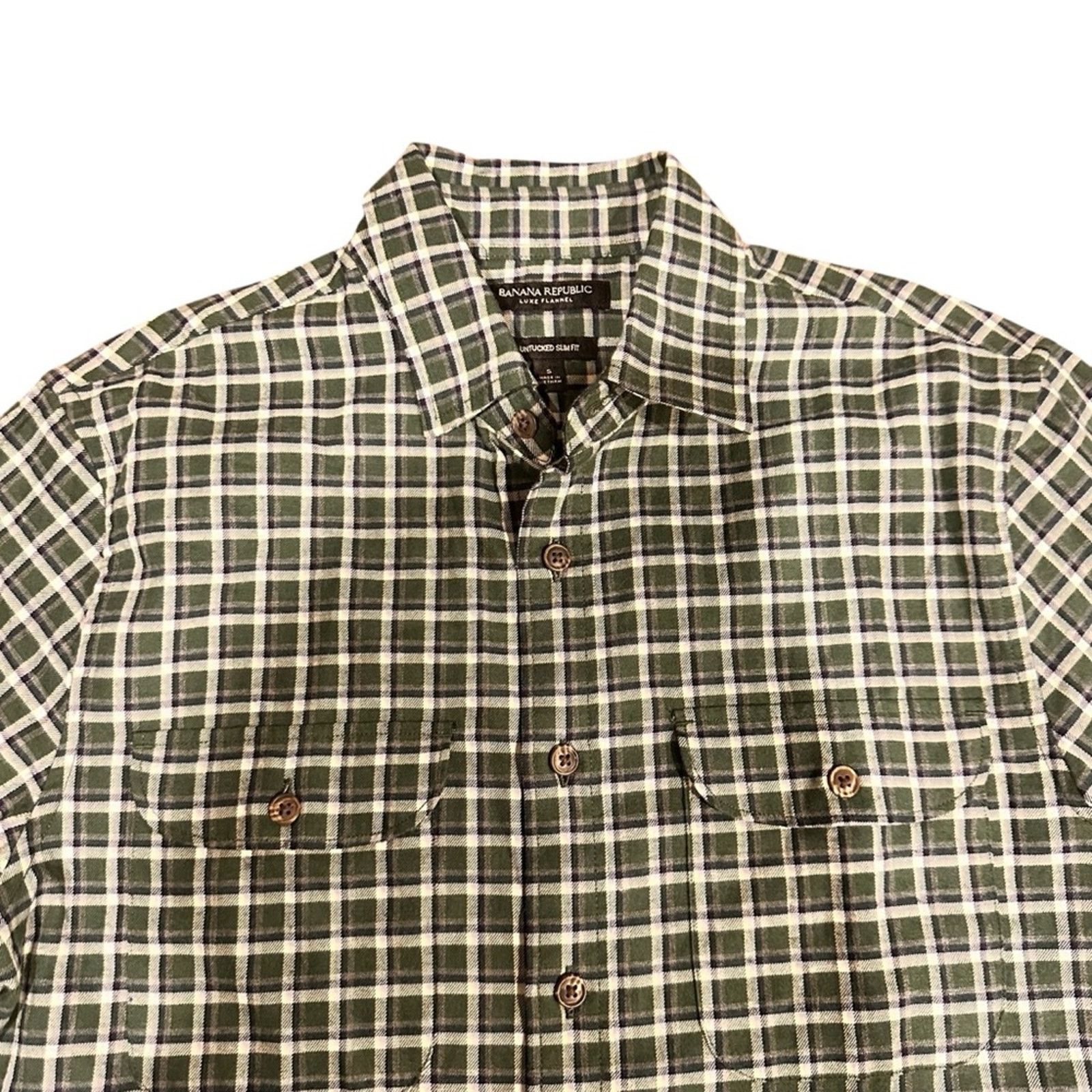 Banana Republic Banana Republic Luxe Flannel - Slim Fit - Size Small Size US S / EU 44-46 / 1 - 2 Thumbnail