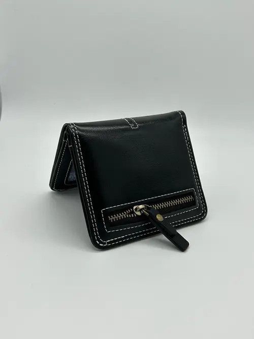 Japanese Brand Y2K Leather Cross Wallet (black) Size ONE SIZE - 3 Thumbnail