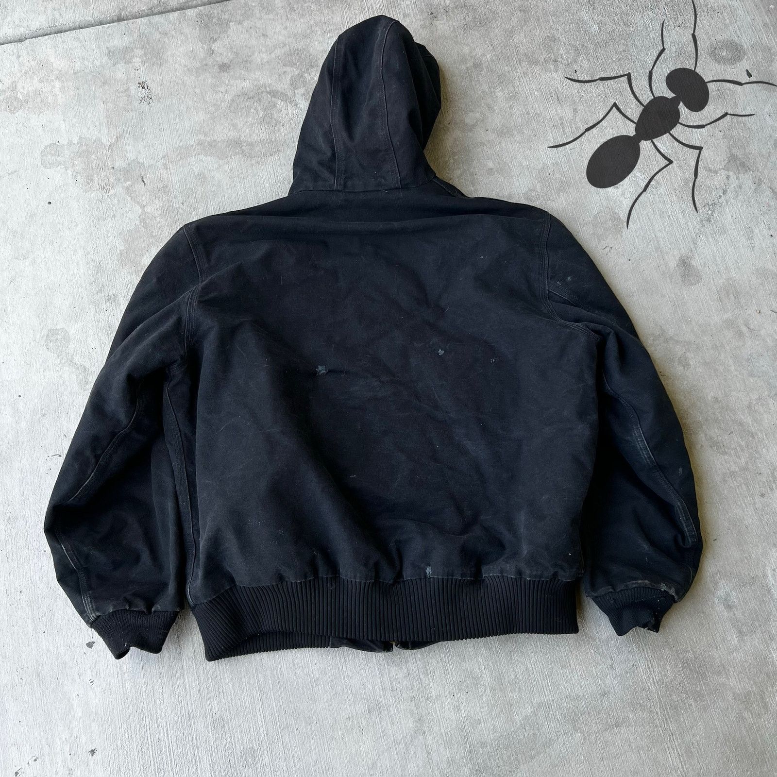 Carhartt × Vintage Carhartt J140 BLK back hooded work wear jacket Size US L / EU 52-54 / 3 - 4 Thumbnail