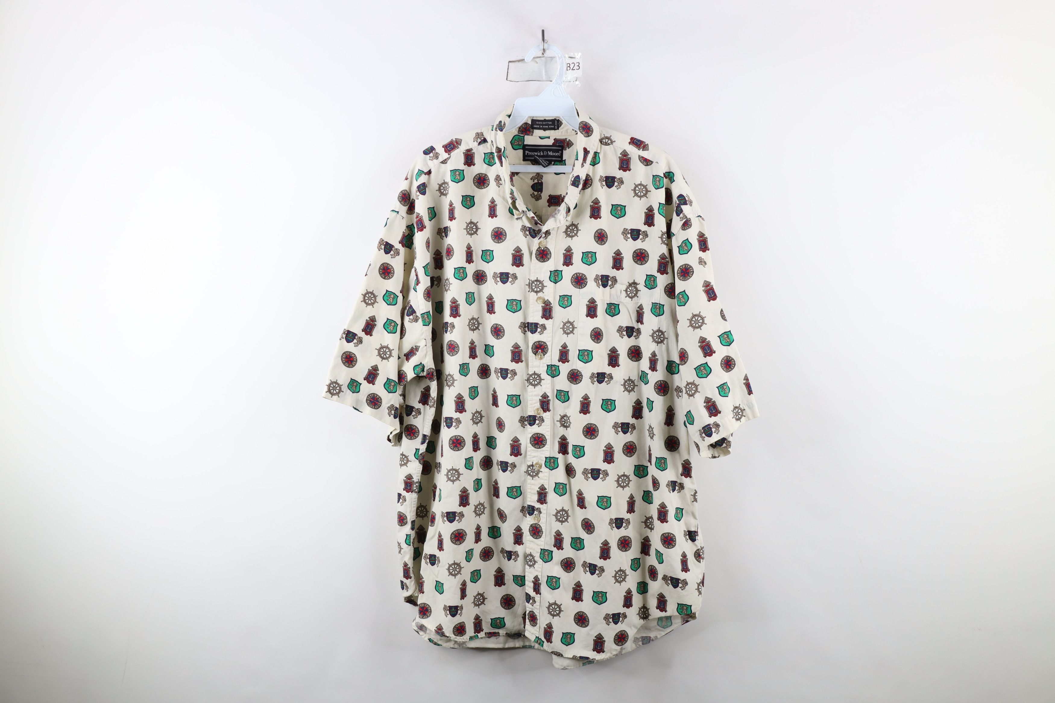 Vintage Vintage 90s Streetwear All Over Print Button Down Shirt Size US XL / EU 56 / 4 - 1 Thumbnail