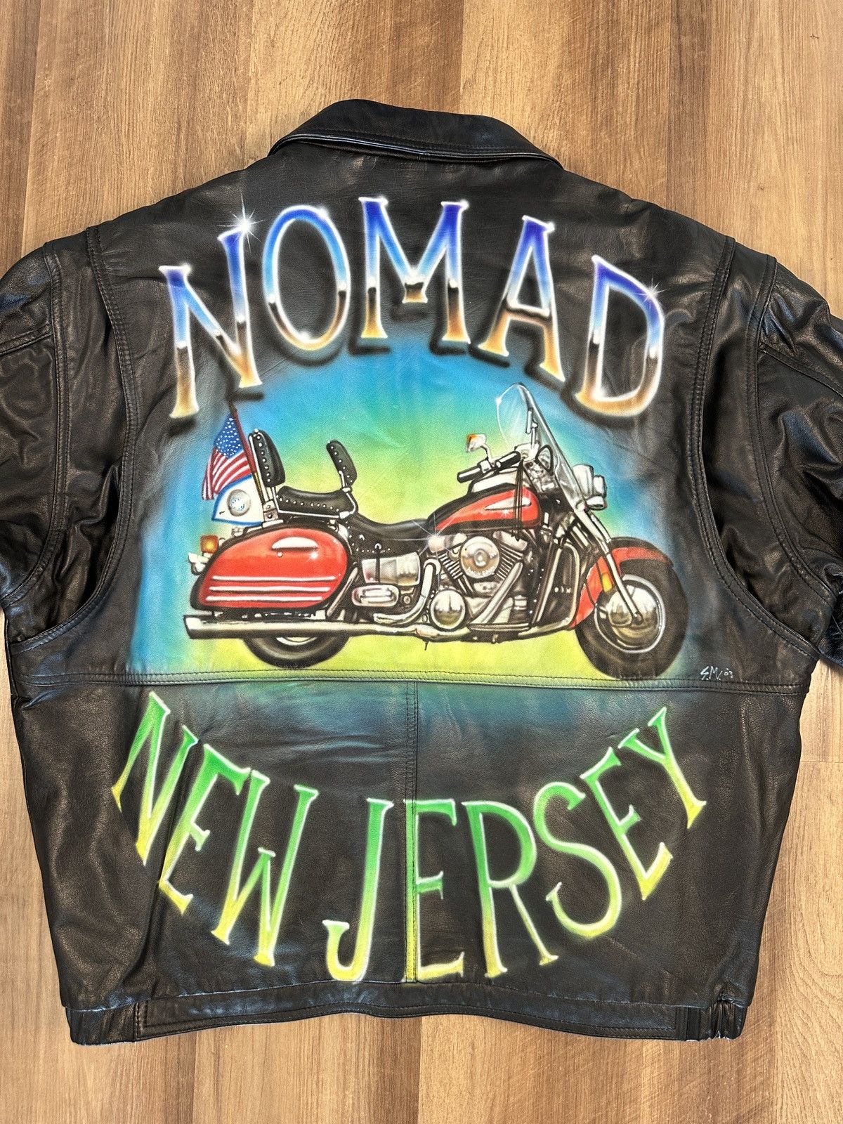 Harley Davidson Vintage Custom Leather Jacket Airbrushed L Motorcycle Harley Size US L / EU 52-54 / 3 - 2 Thumbnail