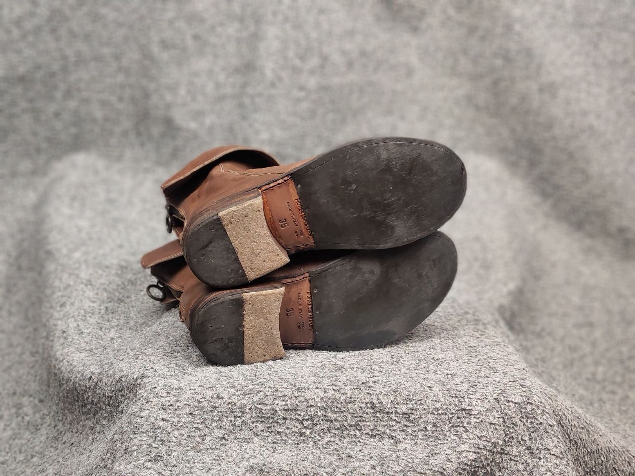 Fiorentini + Baker Fiorentini + Baker Design Ella Brown Leather Ankle Zip Boots Size US 5 / IT 35 - 14 Thumbnail