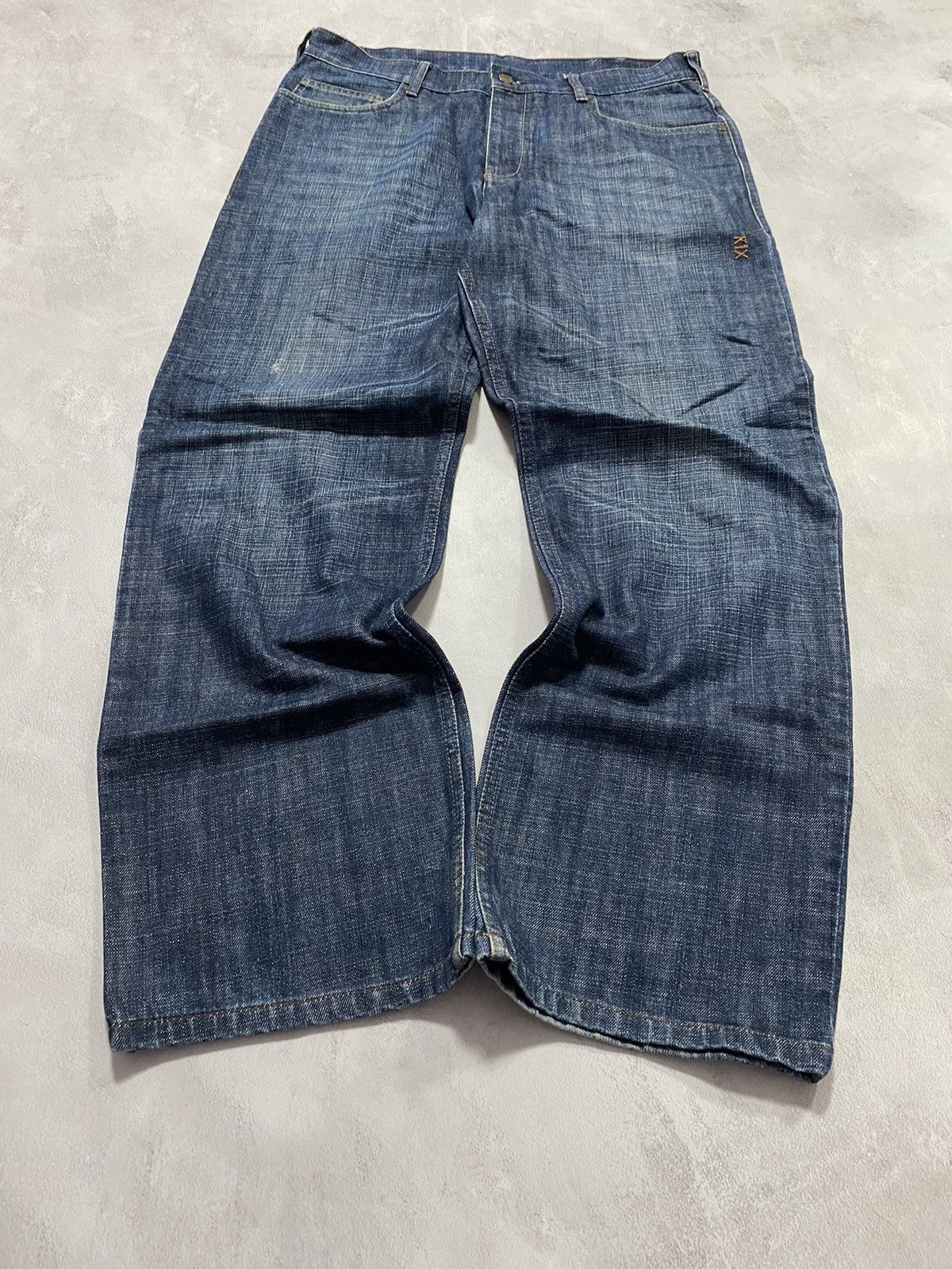 Other Vintage Pants Jeans Dark Used Denim KIXO Avant Garde Baggy Size US 36 / EU 52 - 5 Thumbnail