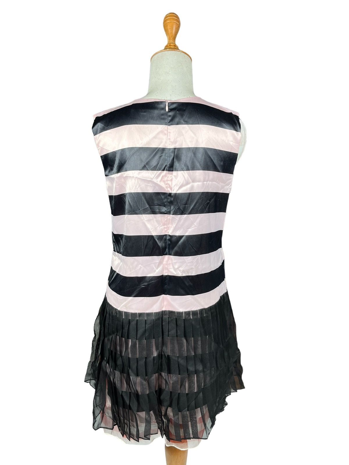 Dior Christian Dior Silk Pleated Pink Stripes Dress Size M / US 6-8 / IT 42-44 - 4 Thumbnail