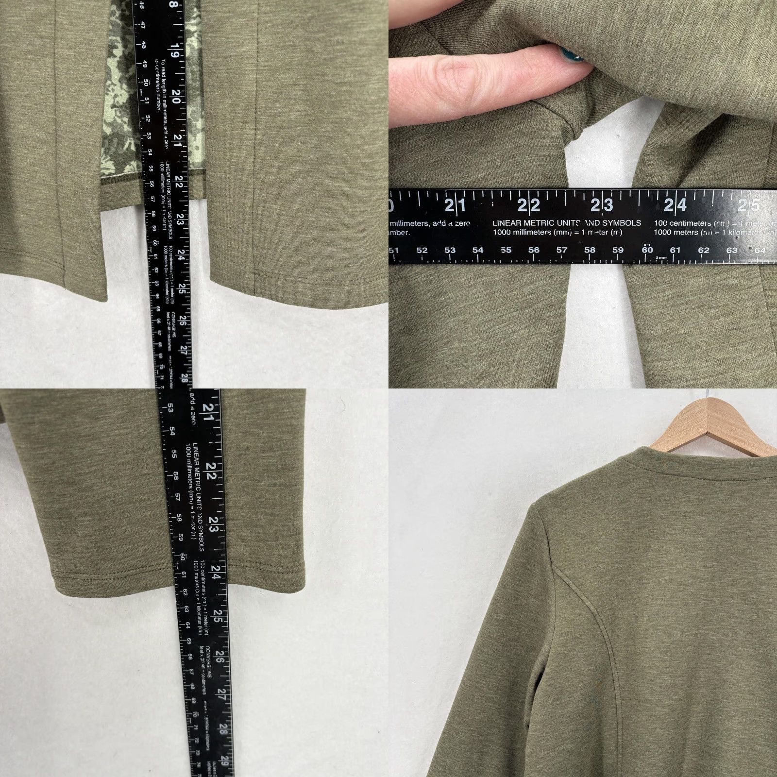 Chico\'s Jacket Womens 12 Green Reversible Collarless Knit Button Front NWT Ponte Bag?