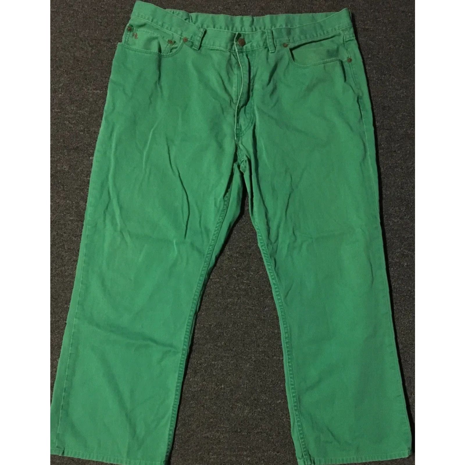 Polo Ralph Lauren VINTAGE Polo Ralph Lauren Dungaree Chino Pants 40 Men Green 39/27 80s 90s Sailing Logo Designer USA Retro Classic Size US L / EU 52-54 / 3 - 3 Thumbnail